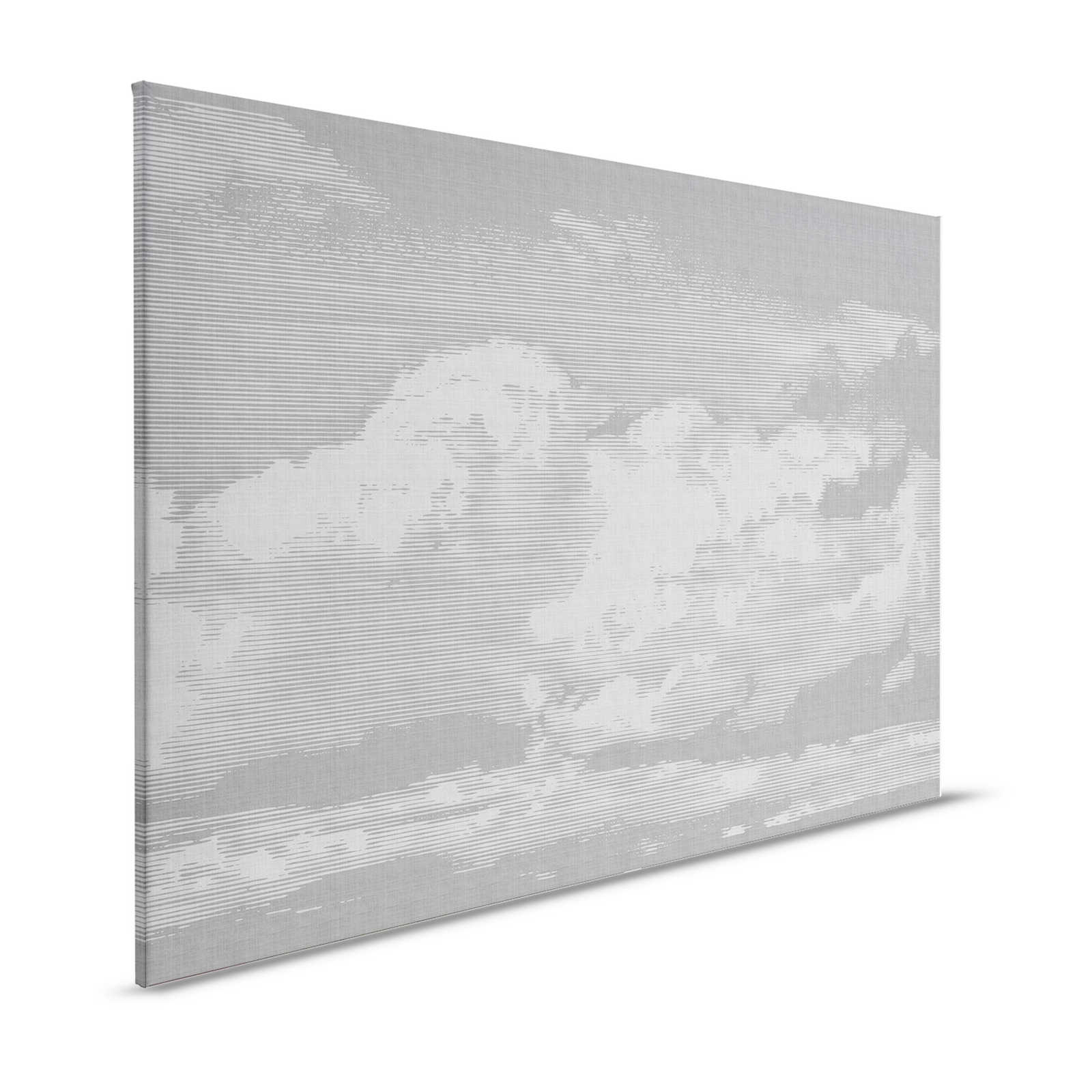 Clouds 2 - Himmlisches Leinwandbild in naturleinen Optik mit Wolkenmotiv – 1,20 m x 0,80 m
