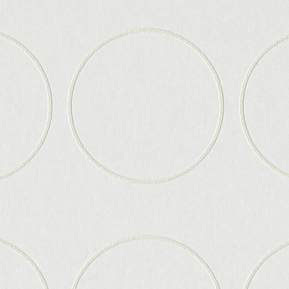             Vliestapete überstreichbar mit 3D Kreis Struktur – Weiß
        