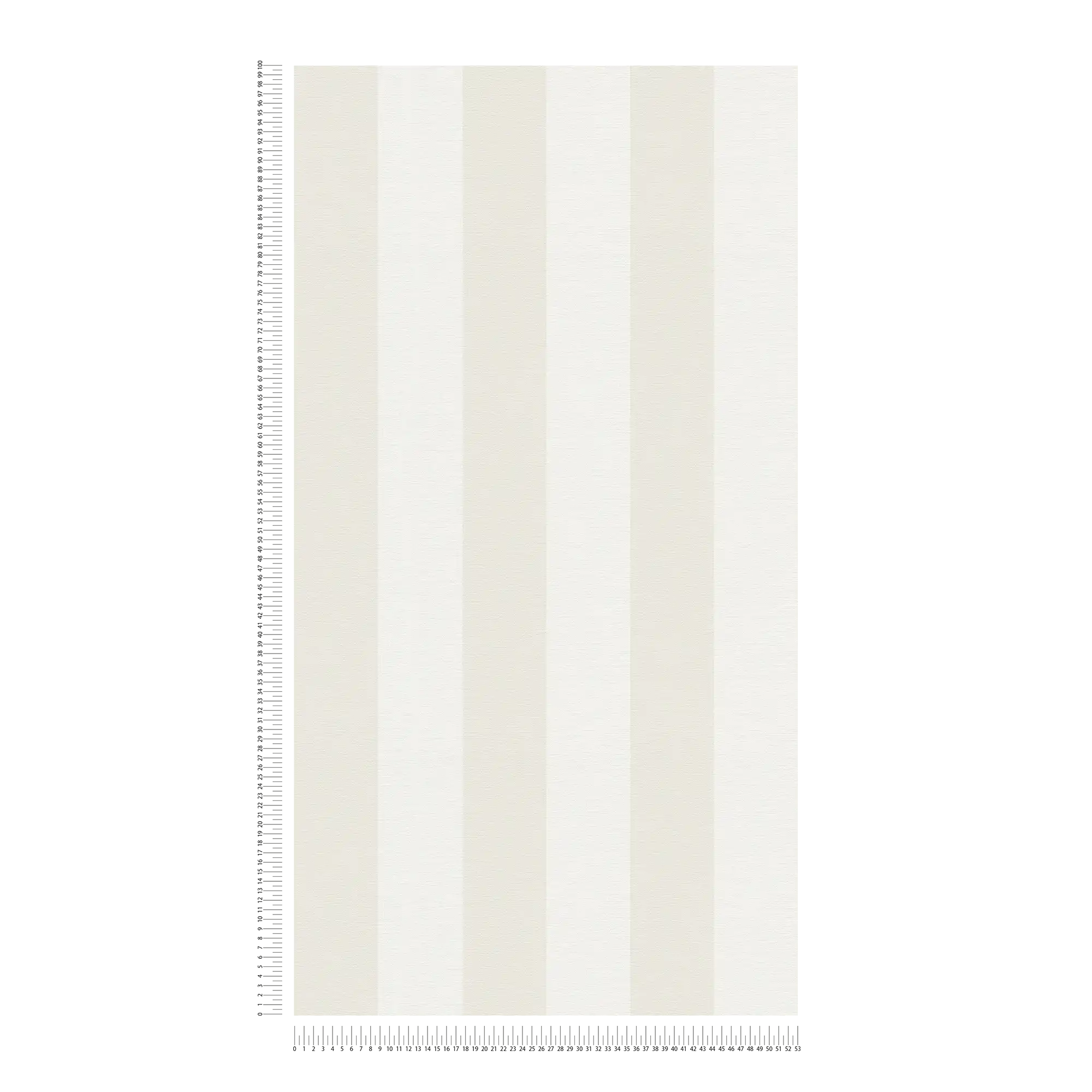             Blockstreifen-Tapete mit Textil-Look für junges Design – Beige, Weiß
        