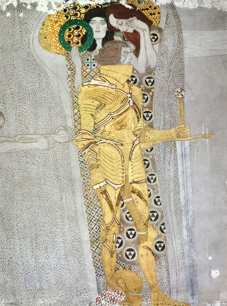             Fototapete "Der Ritter Detail des Beethoven Fries" von Gustav Klimt
        