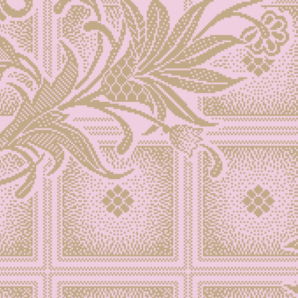             Fototapete »vivian« - Quadrate im Pixel-Stil mit Blumen – Rosa | Glattes, leicht glänzendes Premiumvlies
        