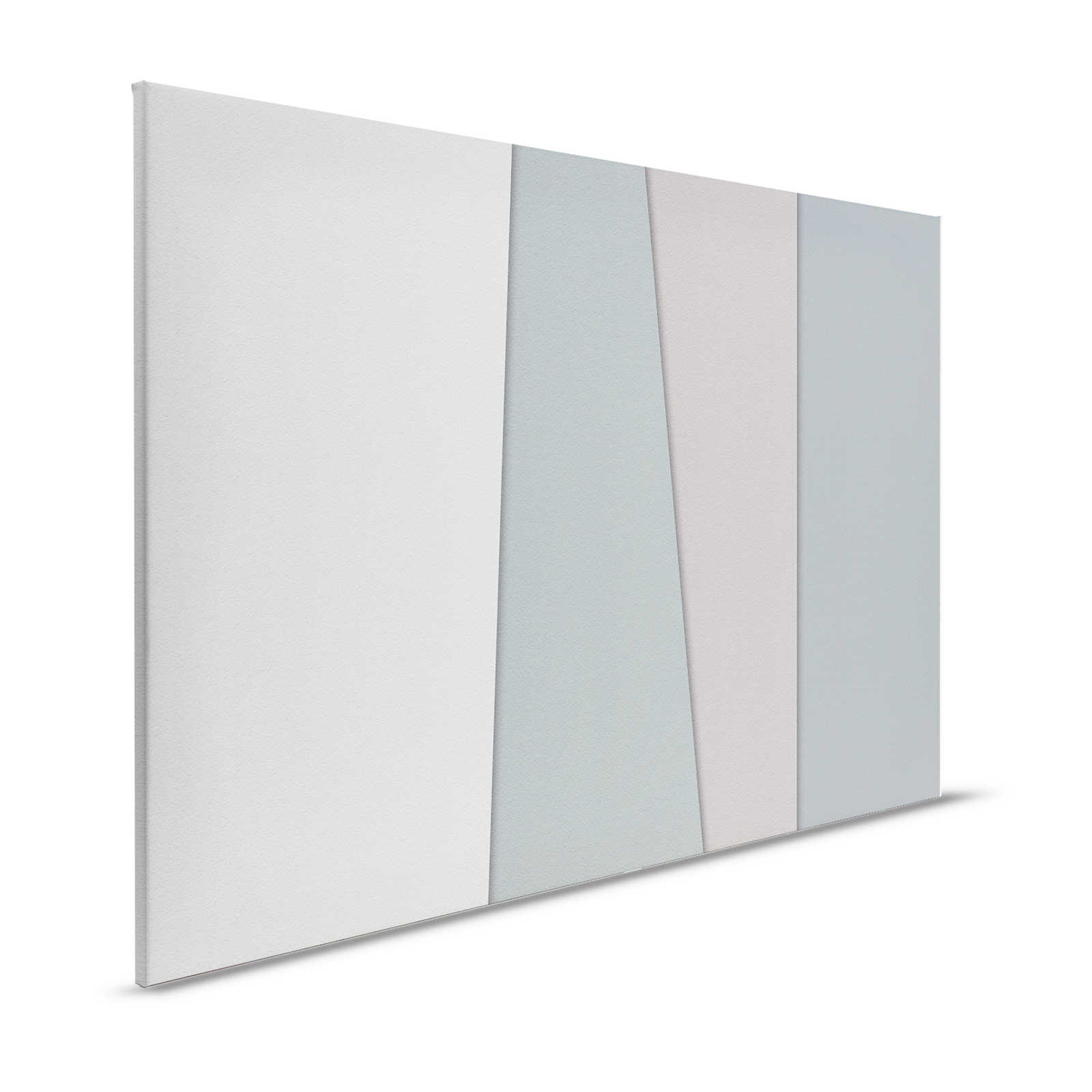 Layered paper 1 - Grafisches Leinwandbild mit Farbflächen in Büttenpapier Struktur – 1,20 m x 0,80 m

