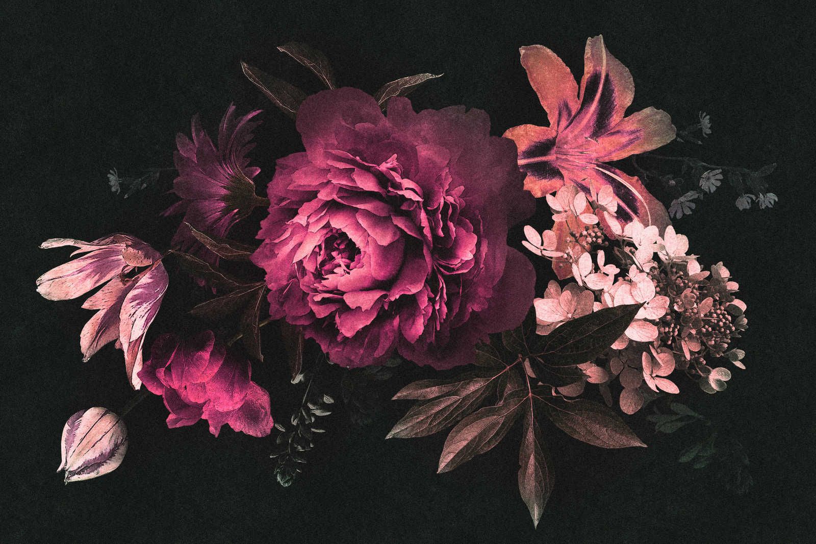             Drama queen 3 - Leinwandbild romantischer Blumenstrauß – 1,20 m x 0,80 m
        