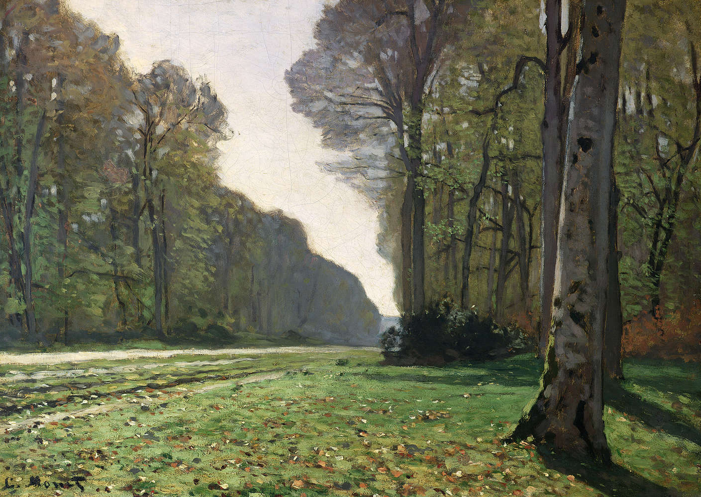             Fototapete "Der Weg nach BasBreauFontainebleau" von Claude Monet
        