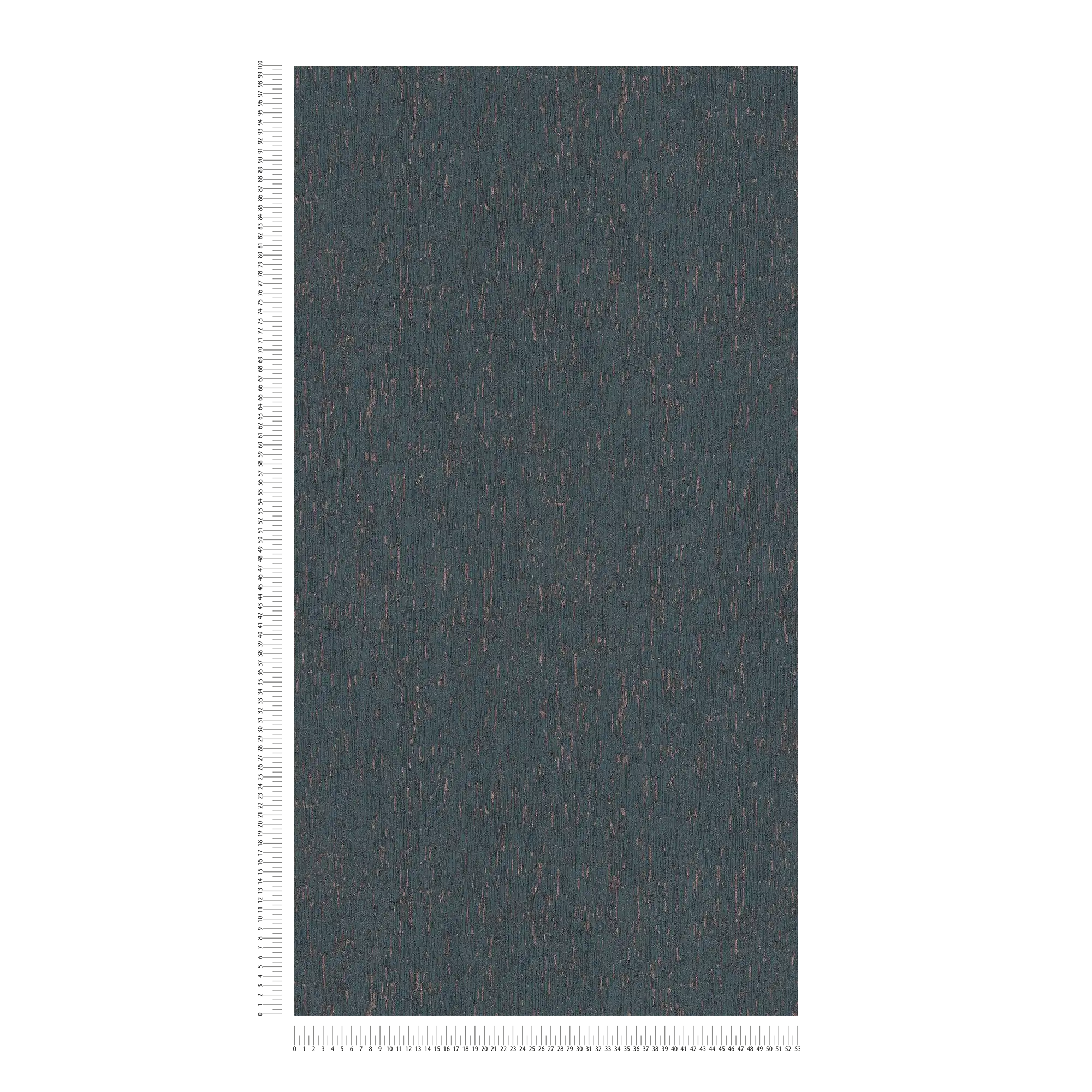             Vliestapete in Putzoptik mit Akzenten – Blau, Bronze, Metallic
        