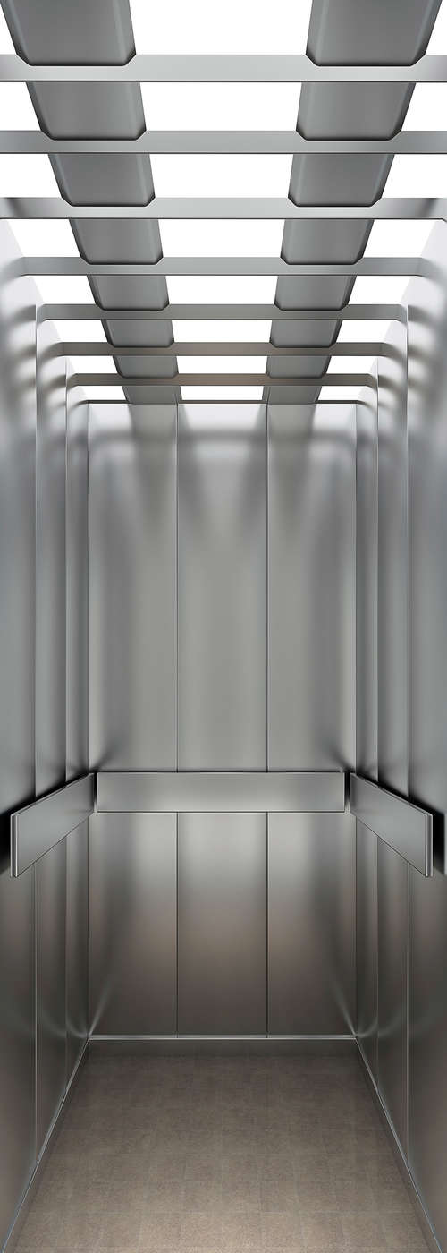             Moderne Fototapete Aufzug Motiv auf Perlmutt Glattvlies
        