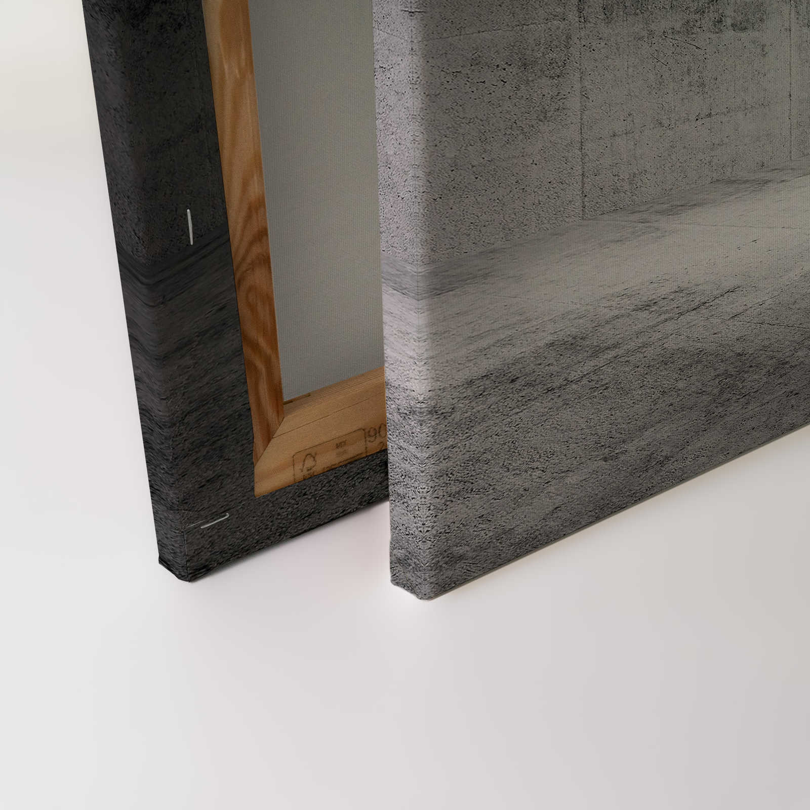             Leinwandbild Beton-Raum mit 3D-Wirkung – 0,90 m x 0,60 m
        