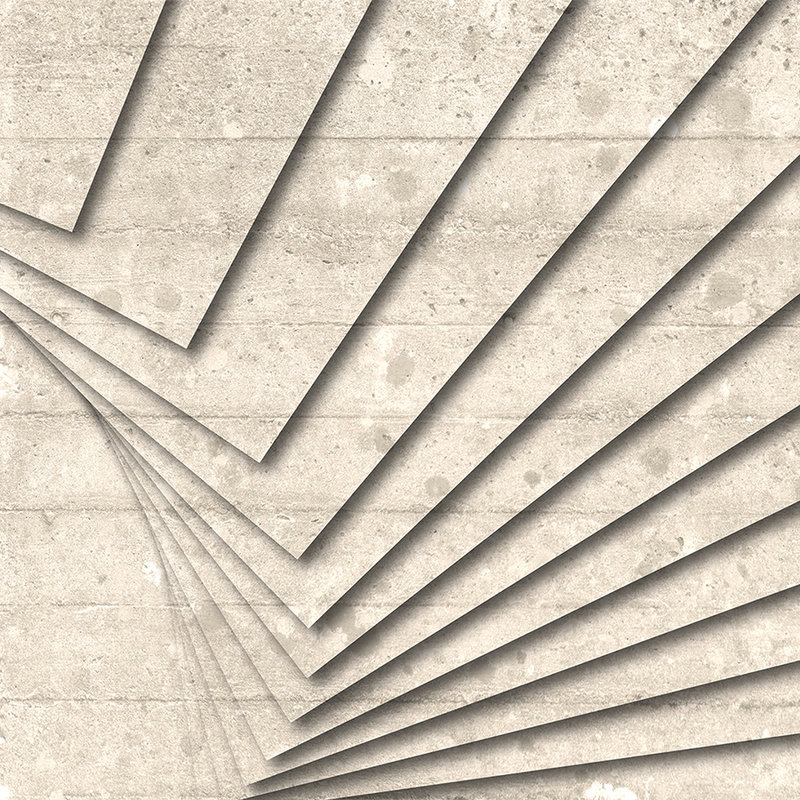         Beton Fototapete mit rustikalem Grafikdesign – Beige, Weiß
    