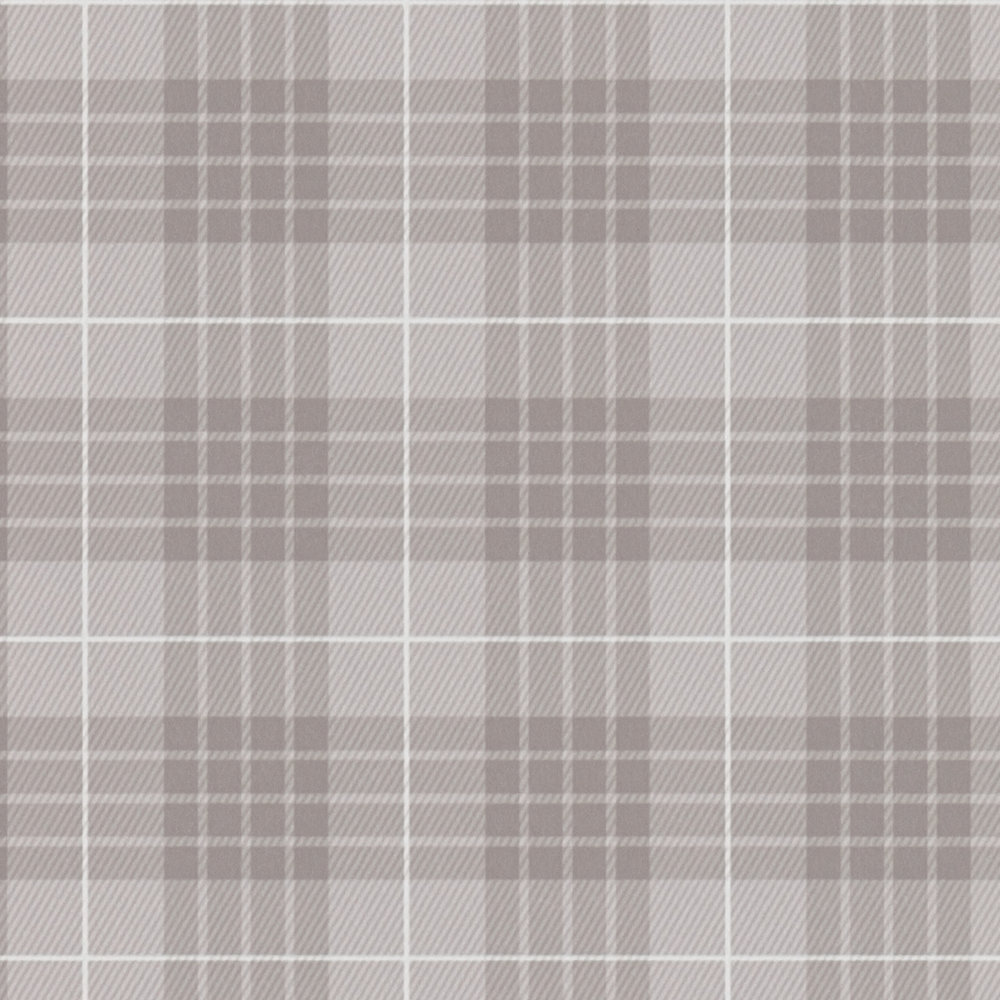             Tapete kariertes Muster im schottischen Stoff-Look – Grau, Weiß
        