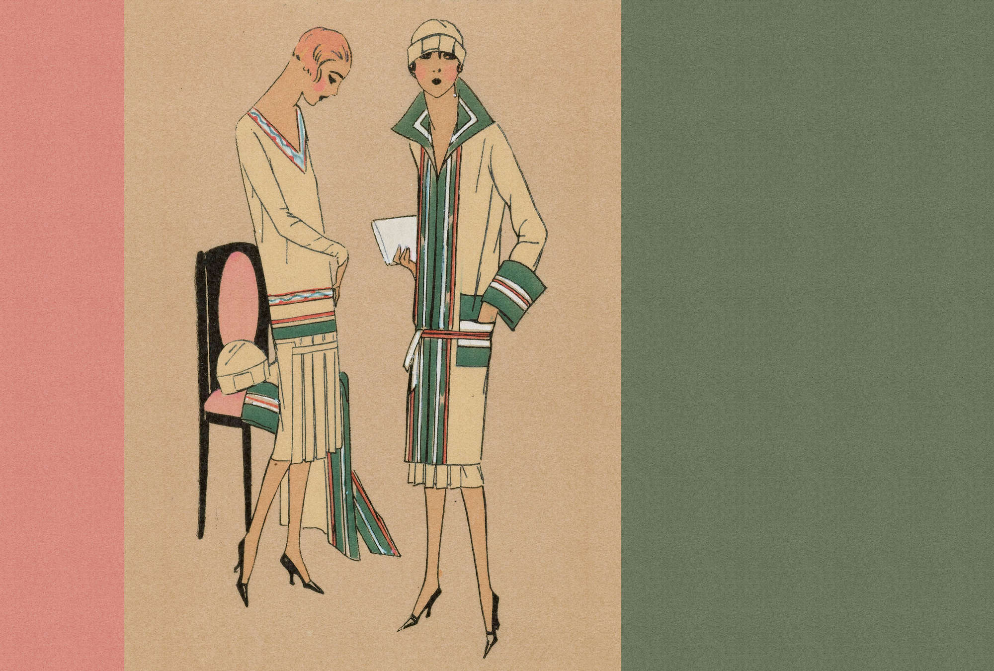             Parisienne 1 – Fototapete Kunstdruck Kleidung Twenties Style
        