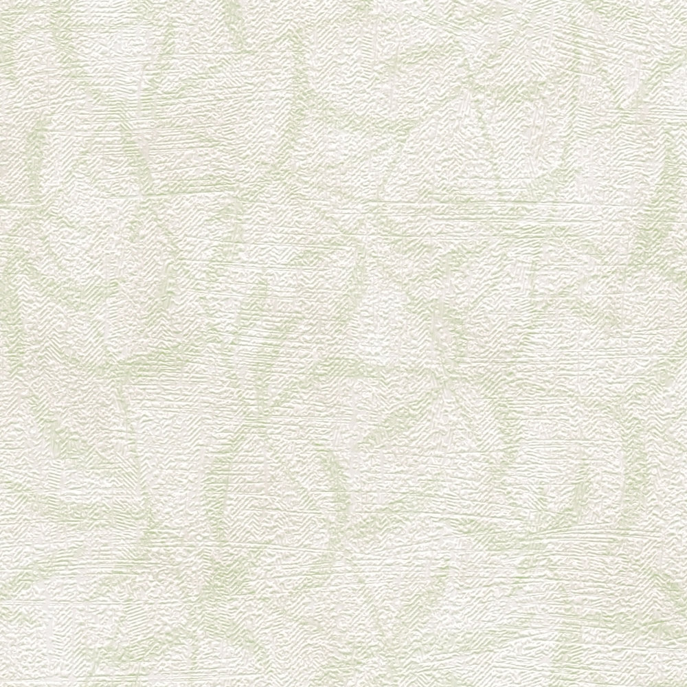            Vliestapete florale Zweige mit Struktur – Creme, Grün
        