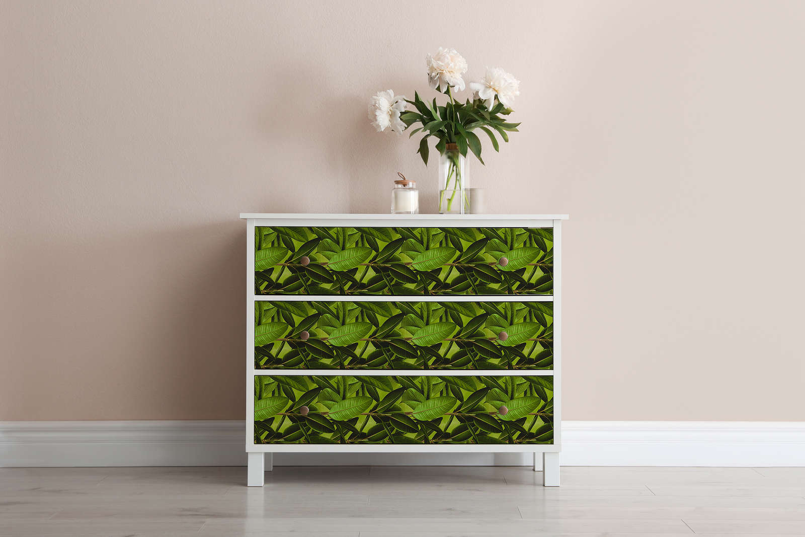             3D Tapetenpanel Blätter Design selbstklebend – Grün
        