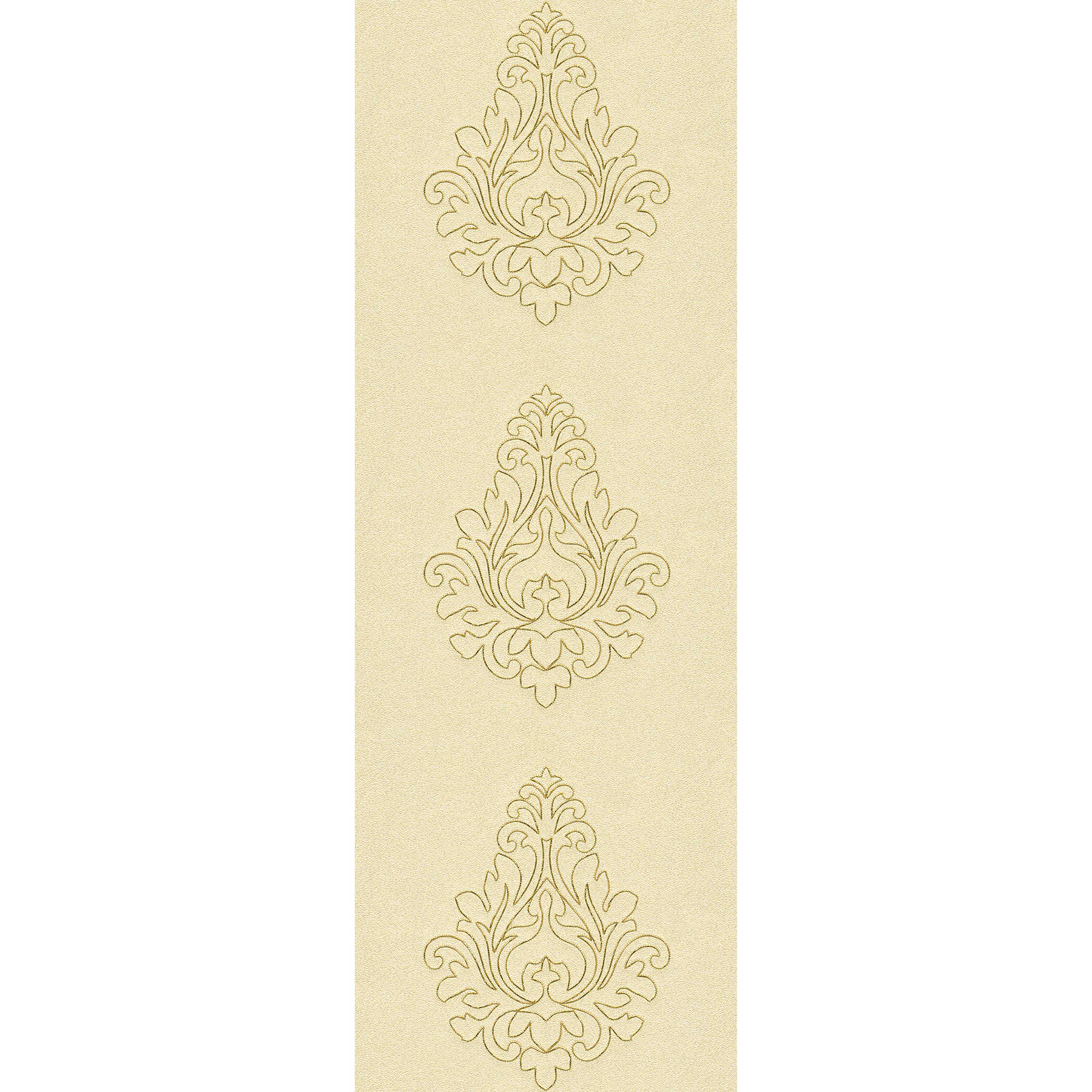 Premium-Wandpanel mit Ornamenten und starker Struktur – Gelb, Gold
