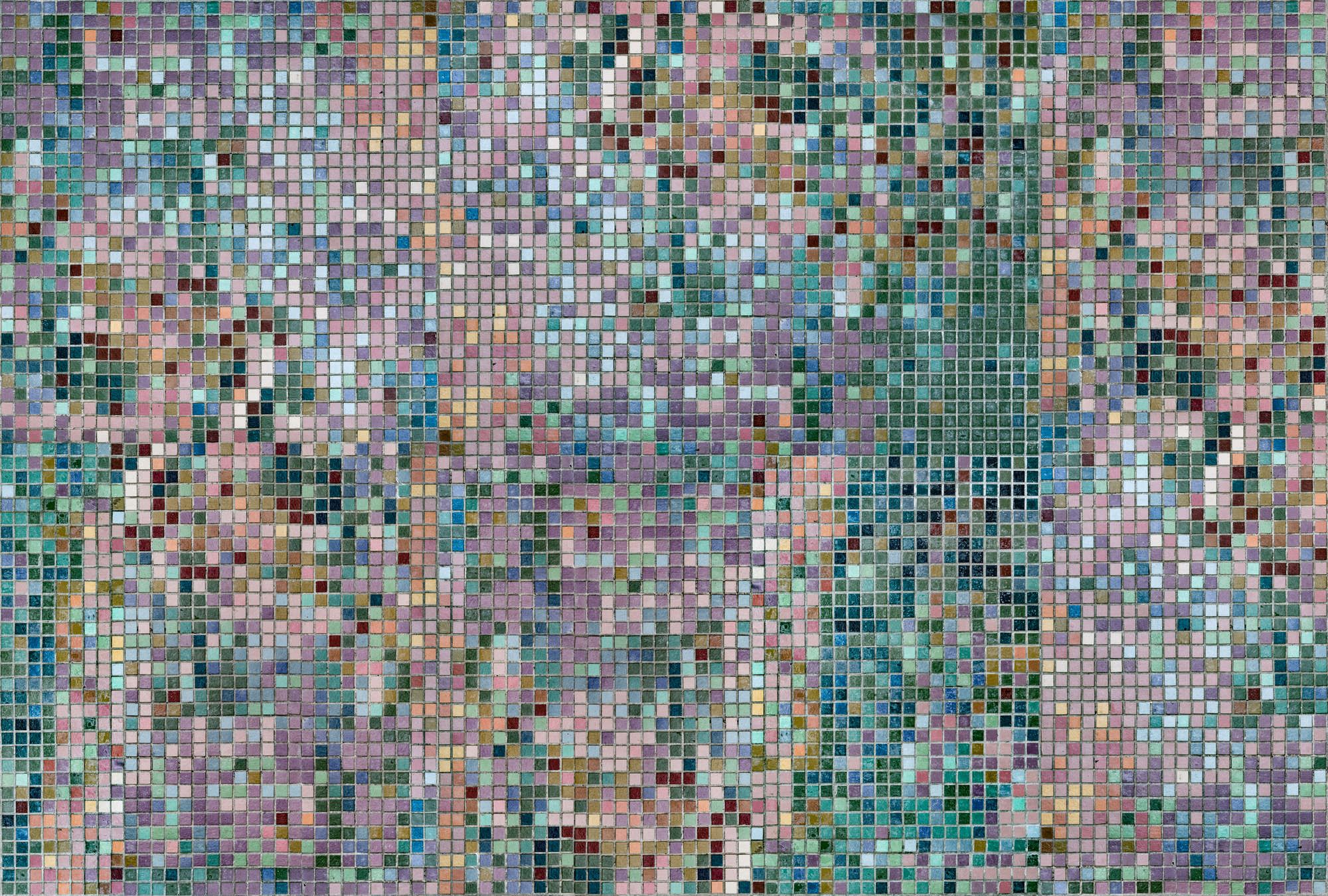             Fototapete »grand central« - Mosaikmuster in bunten Farben – Glattes, leicht perlmutt-schimmerndes Vlies
        