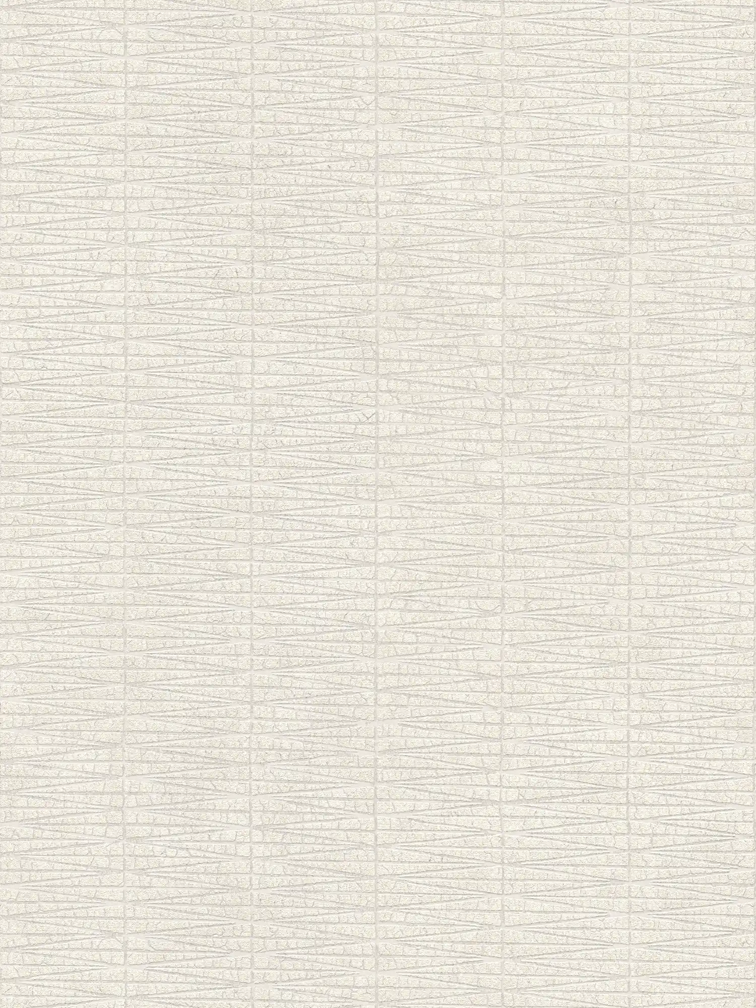 Cremeweiße Tapete mit Grafik-Naturdesign – Metallic, Weiß
