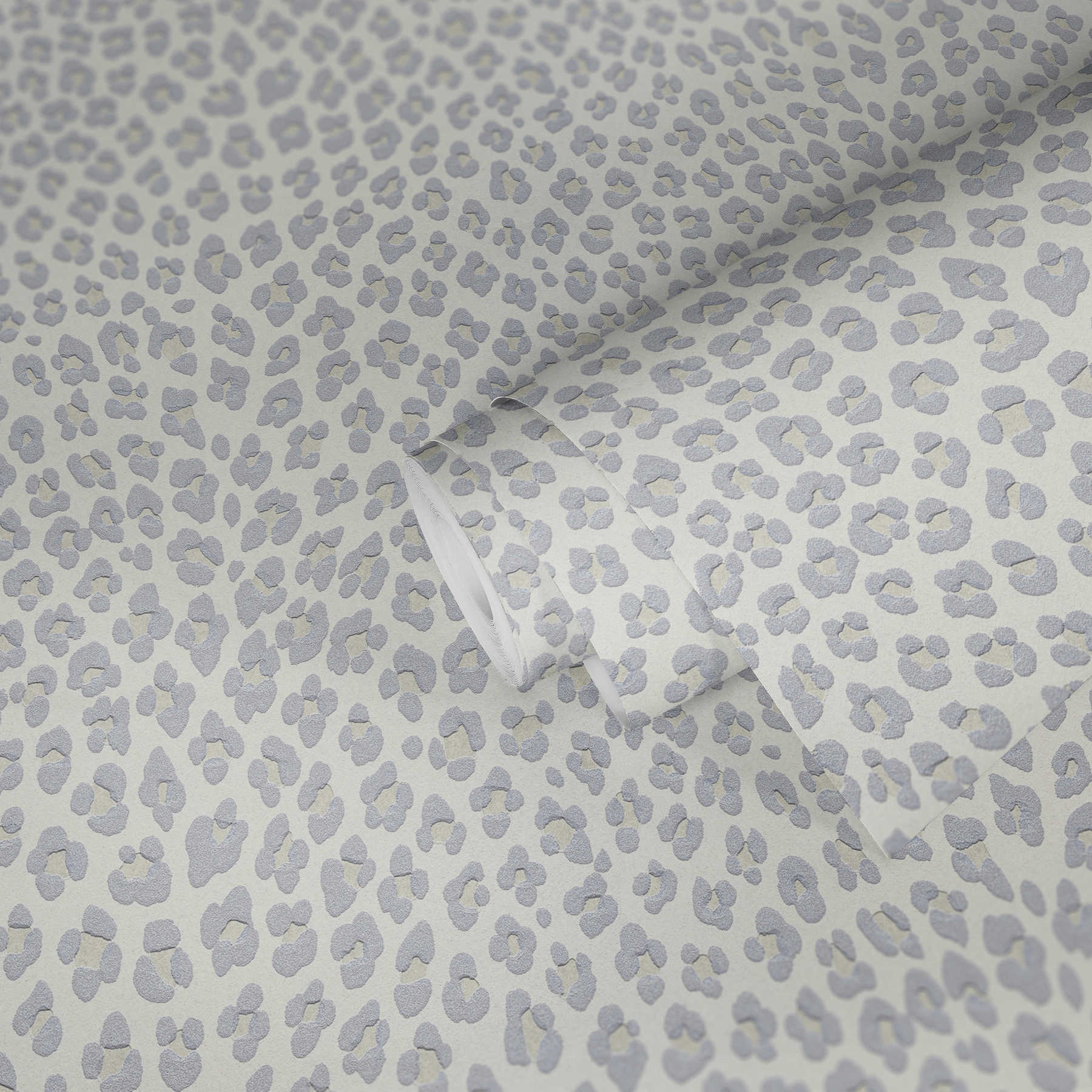             Tapete Animal Print Leopard mit Metallic-Akzent – Creme
        