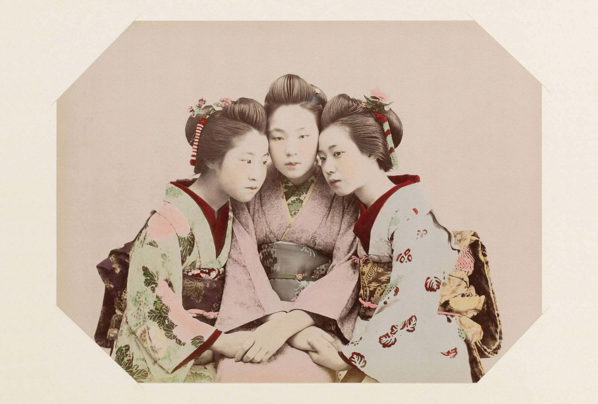            Kyoto 1 – Fototapete Vintage Geisha Portrait mit Bilderrahmen
        