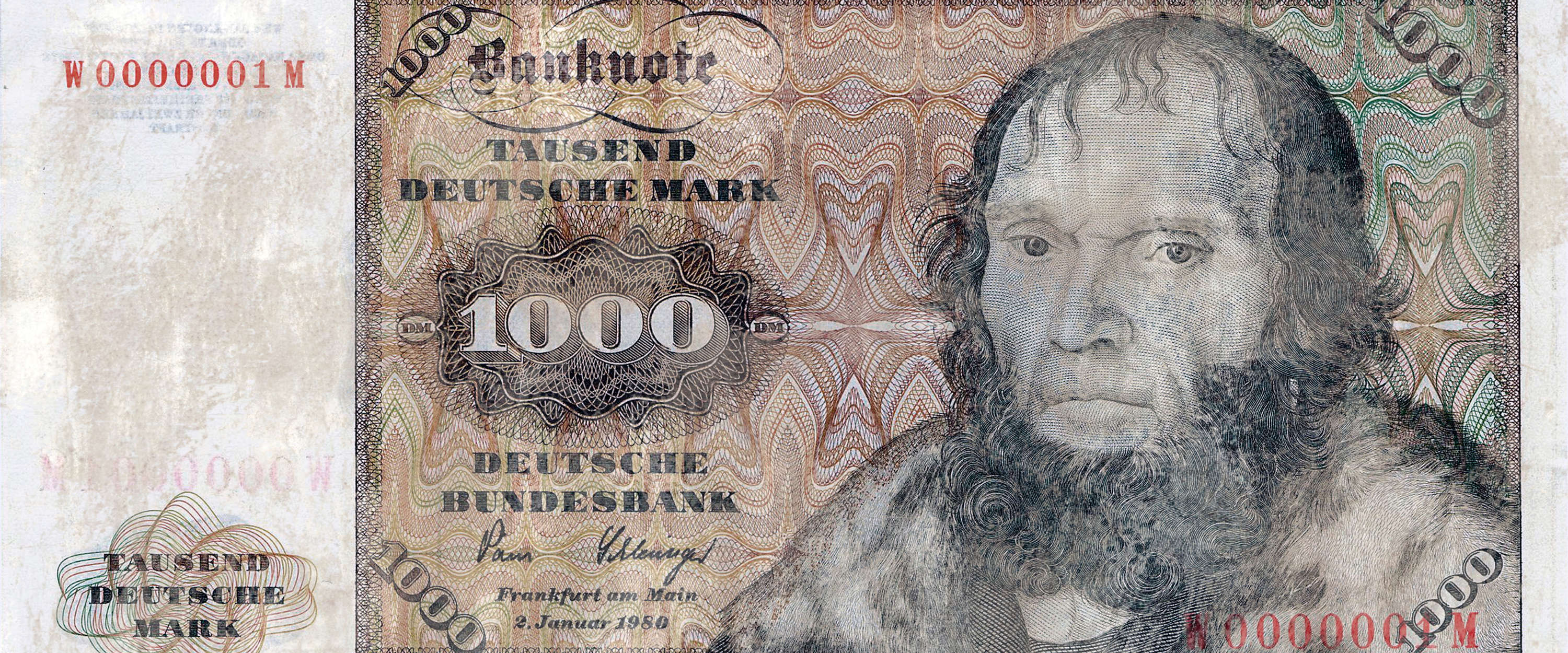            Fototapete historischer Geldschein – Tausend Mark
        