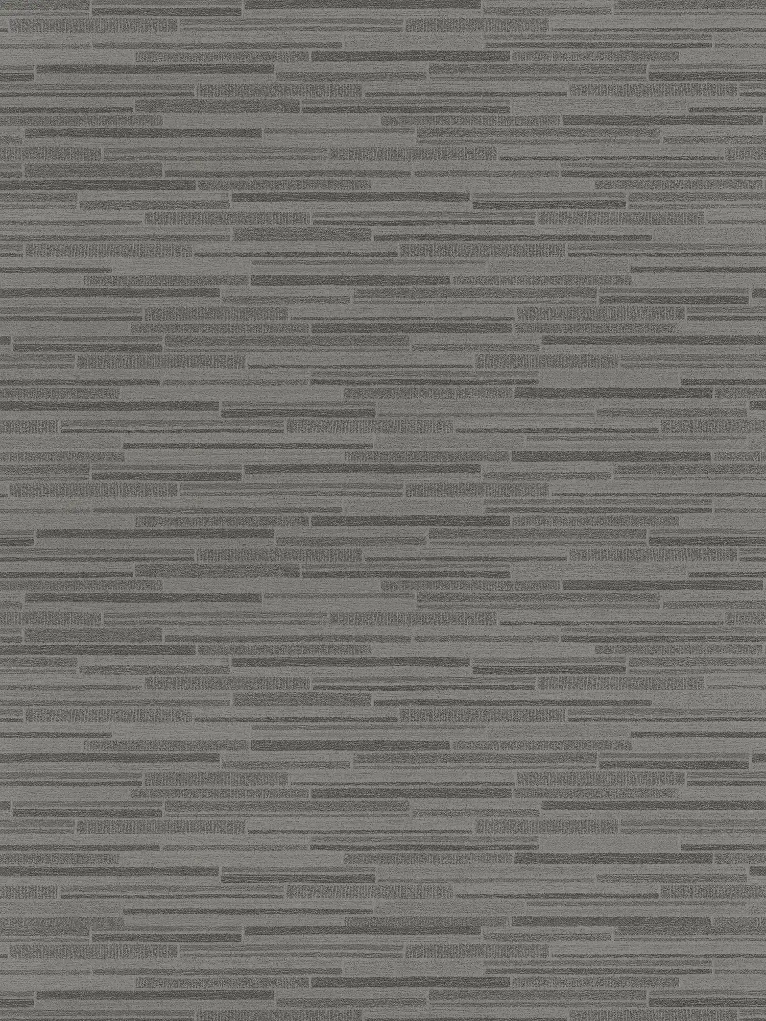 Vliestapete mit Liniendesign, horizontal gestreift – Grau, Schwarz
