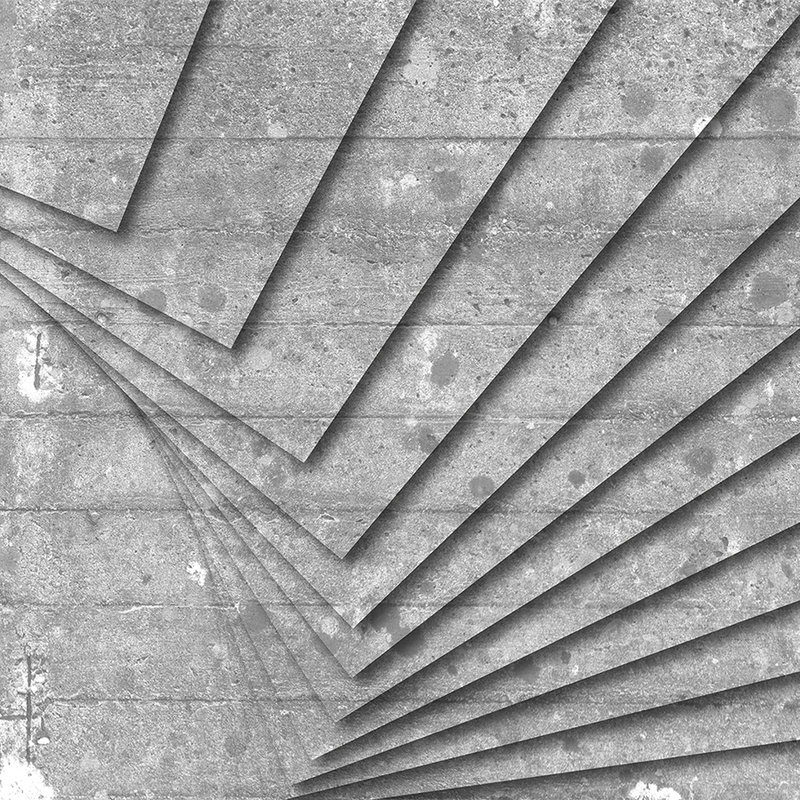         Beton Fototapete rustikal mit grafischen Elementen – Grau, Weiß
    