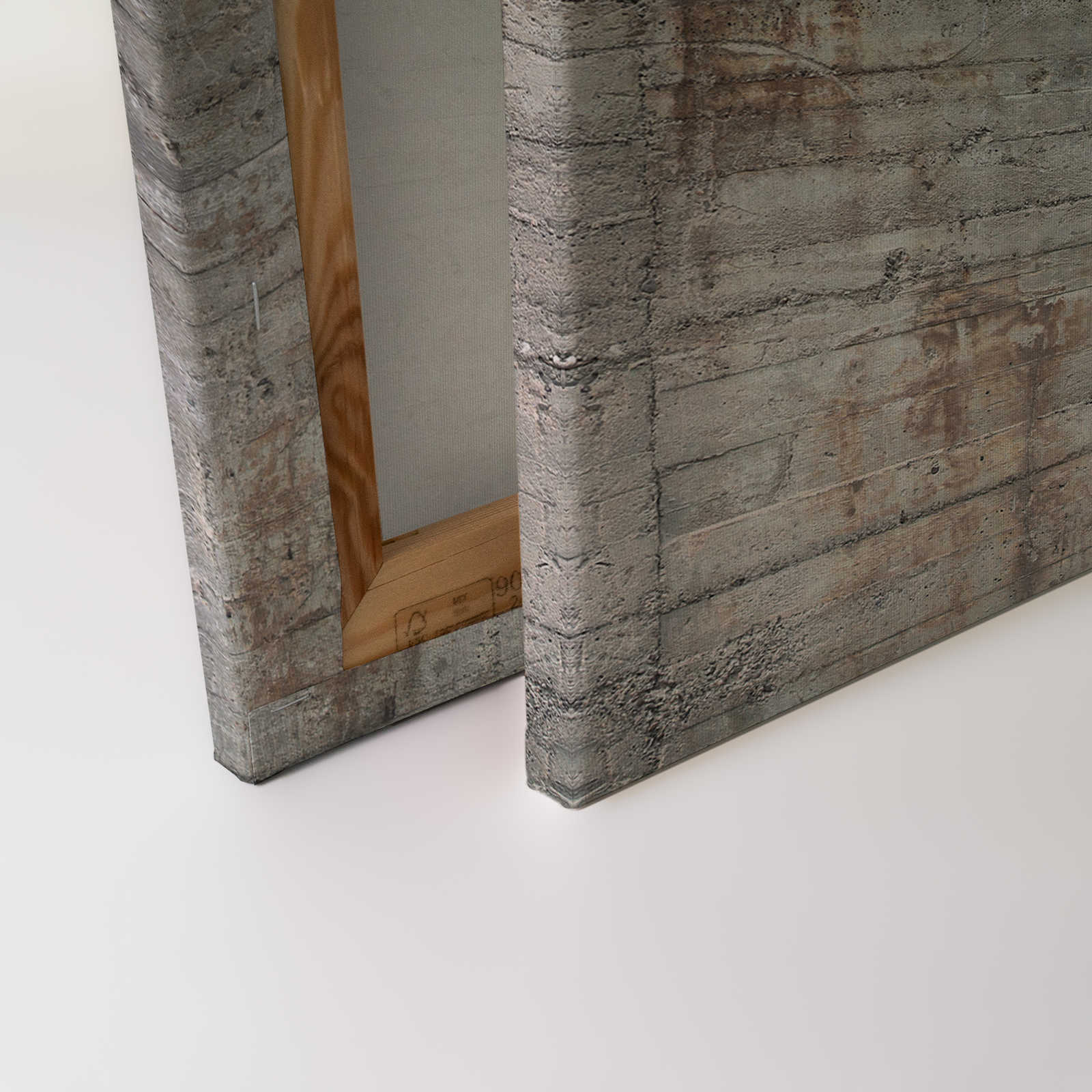             Beton Leinwandbild rustikaler Stahlbeton Grau Braun – 1,20 m x 0,80 m
        