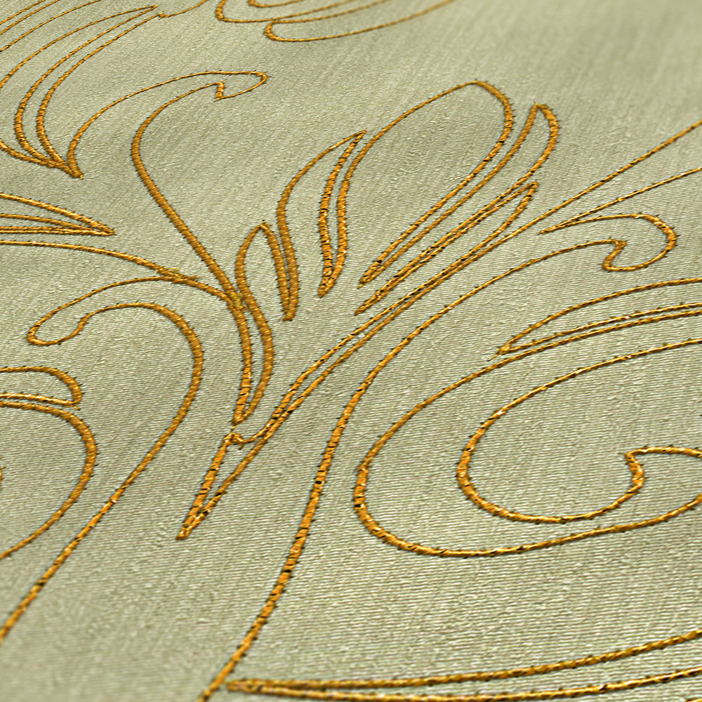             Premium-Panel mit Barock Ornamenten – Grün, Gold
        