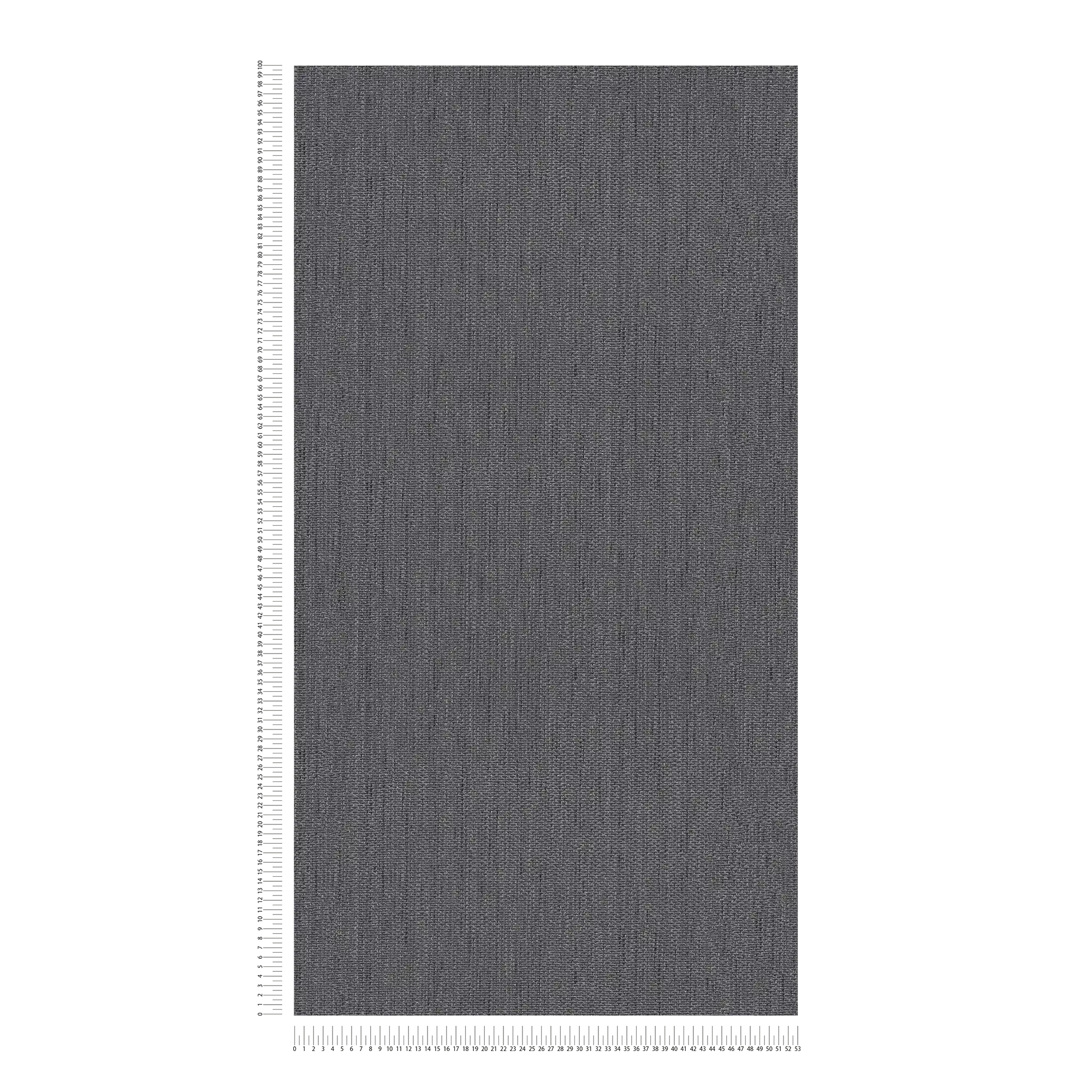             Leinenoptik Tapete mit Textil-Struktur – Grau, Schwarz
        