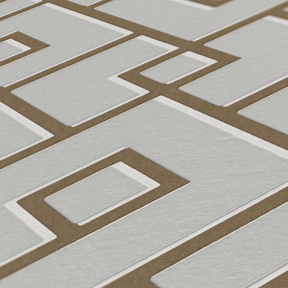             Tapete Grafik Design mit 3D Effekt von MICHALSKY – Grau, Metallic
        