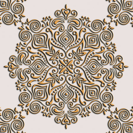 Fototapete Ornament Grafik mit geometrischem Gold Design
