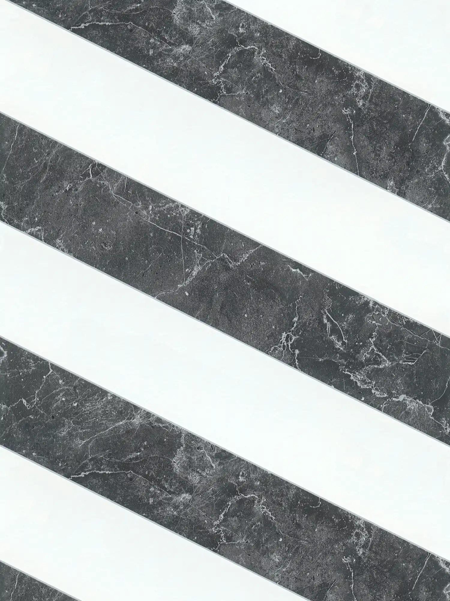         Streifen Tapete Marmoroptik Querstreifen Schwarz-Weiß Design
    