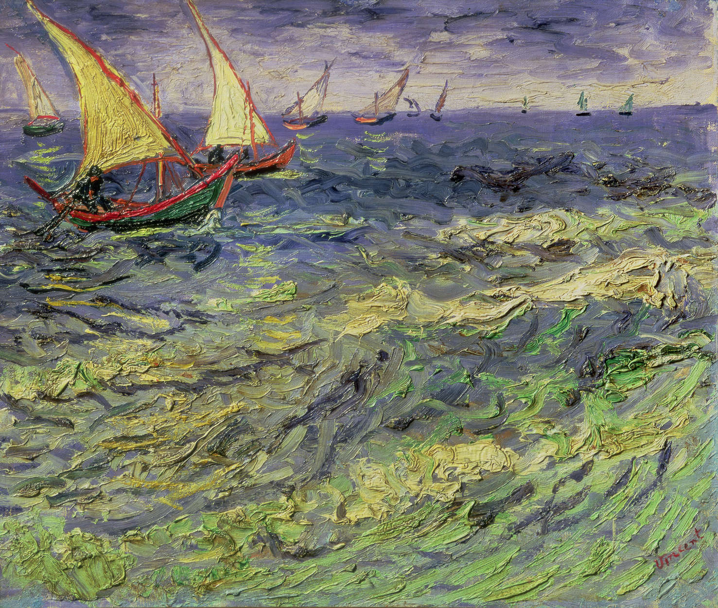             Fototapete "Seelandschaft bei Saintes-Maries " von Vincent van Gogh
        