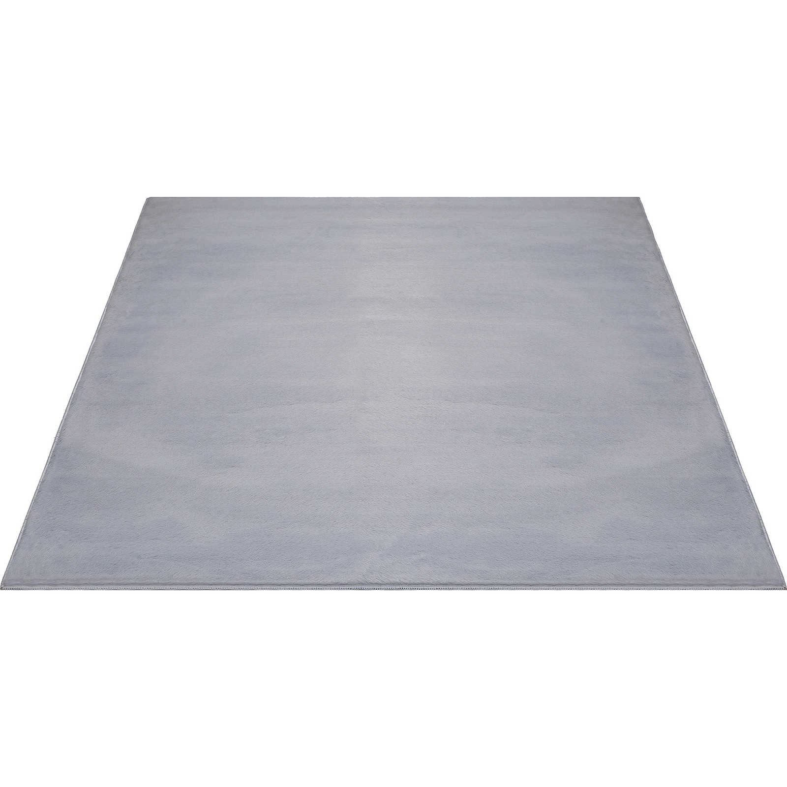 Angenehmer Hochflor Teppich in sanften Grau – 340 x 240 cm
