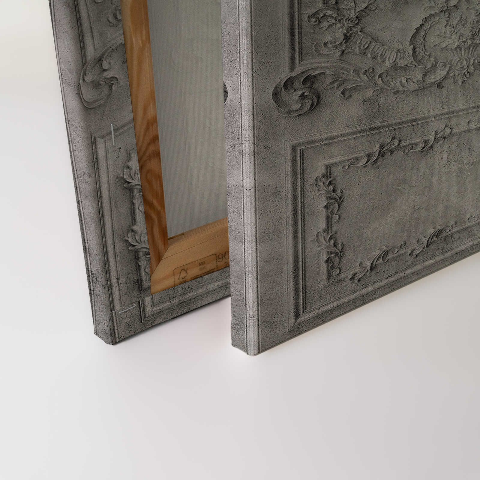             Versailles 2 - Leinwandbild Holz-Paneele Grau im Barock Stil – 0,90 m x 0,60 m
        