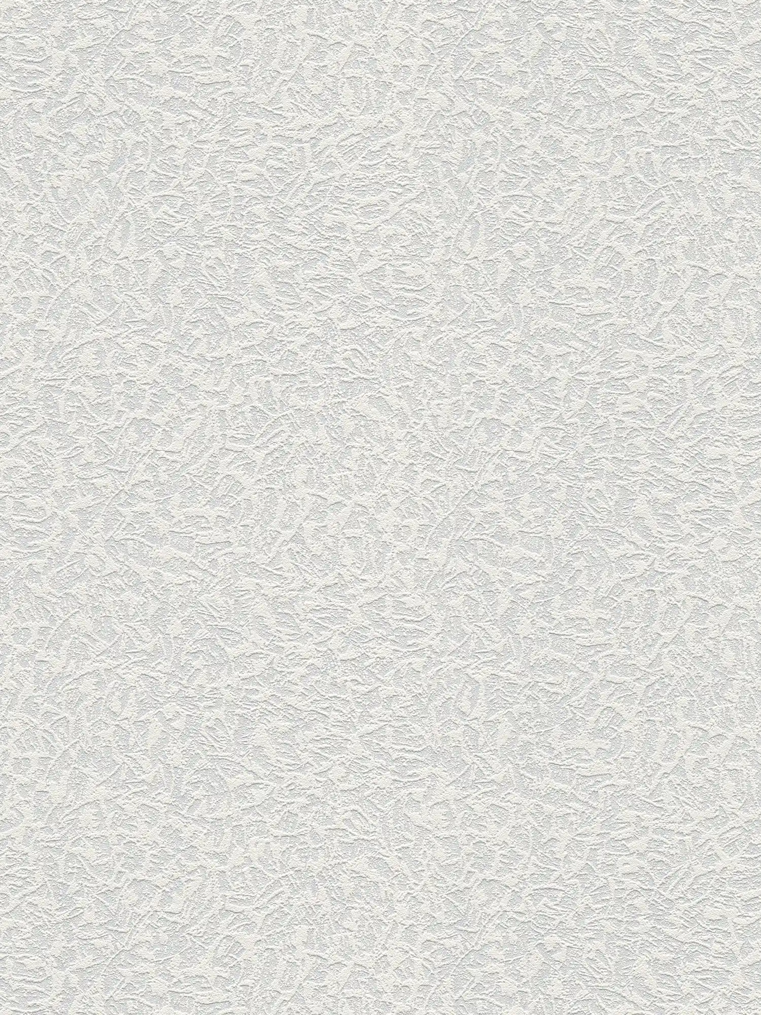 Überstreichbare Tapete mit Putzoptik Muster – Weiß
