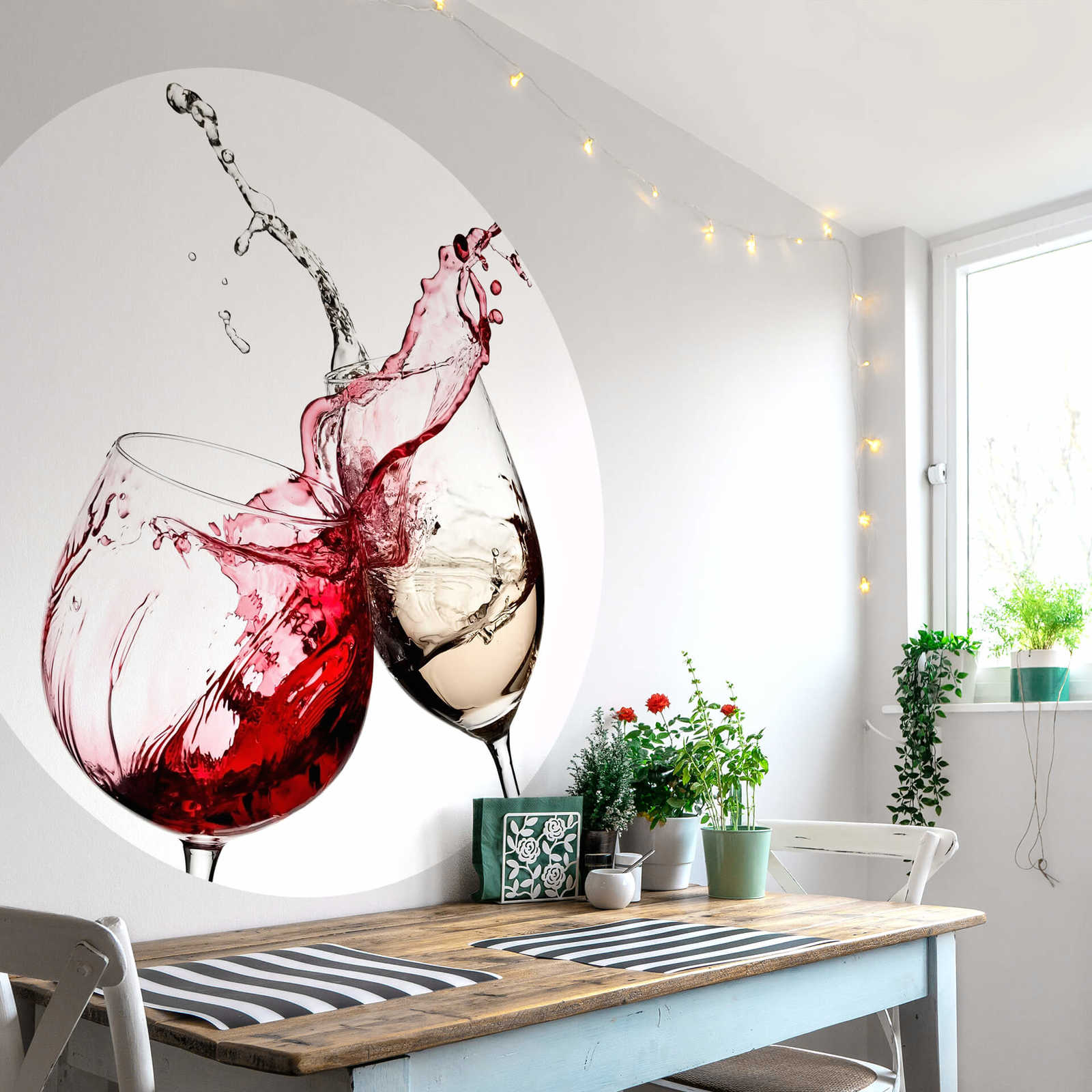             Küchen Fototapete Getränke im Glas, Wein Rot & Weiß
        