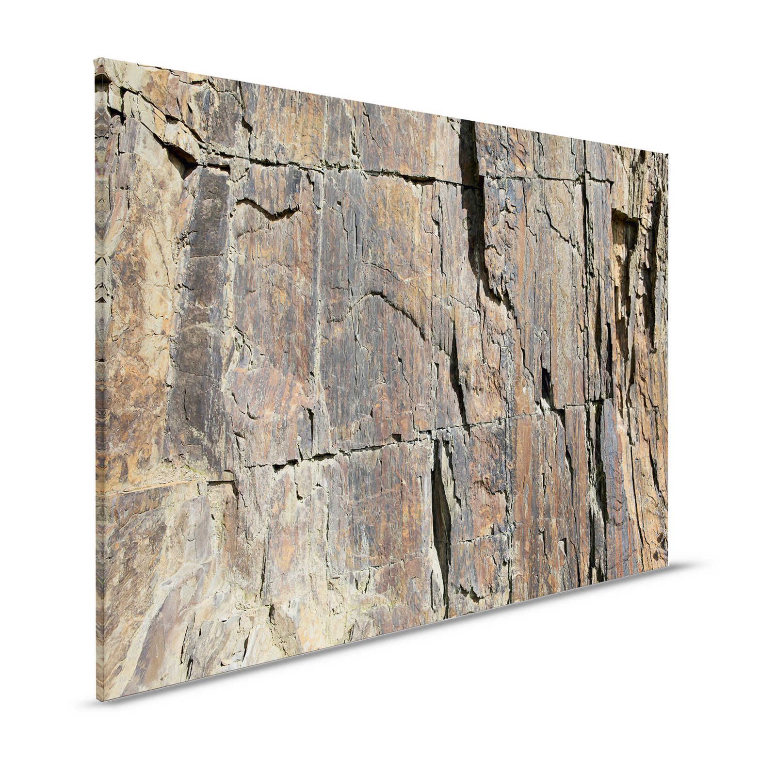 Leinwandbild Steinoptik 3D Effekt, Natursteinwand – 1,20 m x 0,80 m
