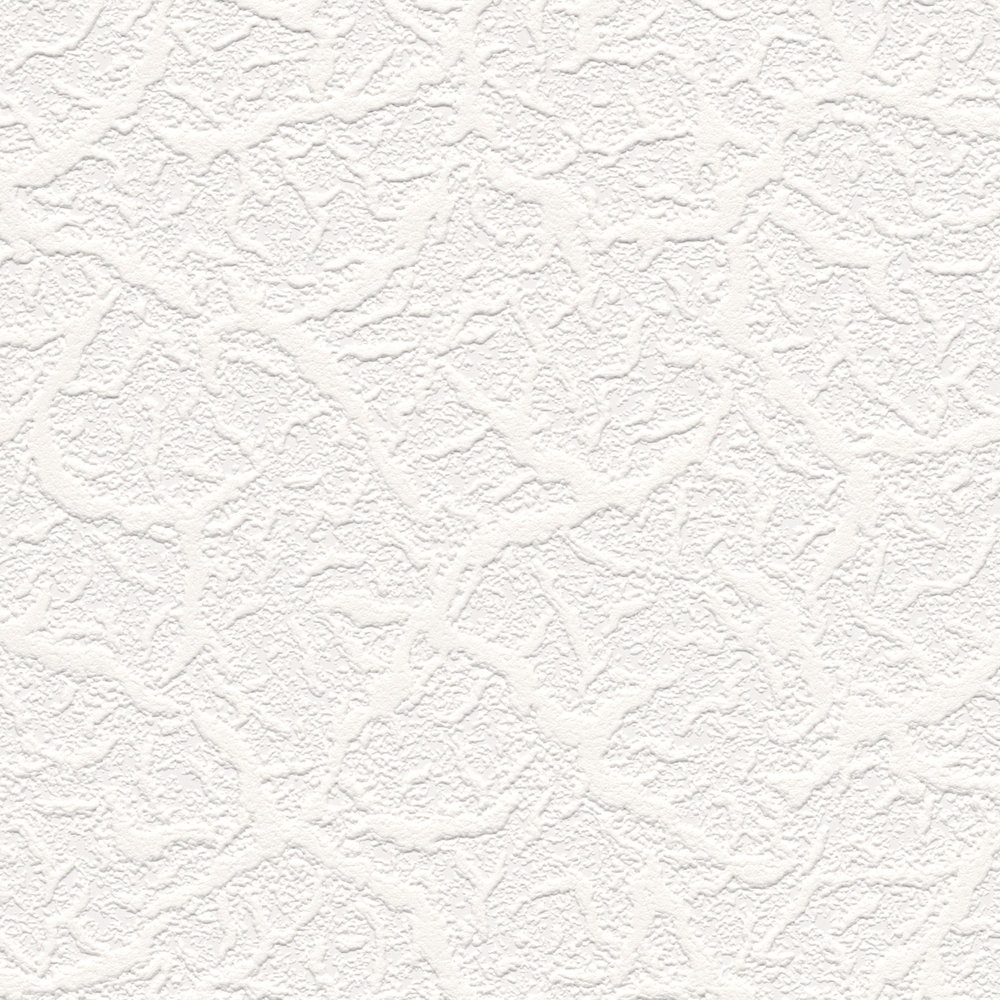             Papiertapete Weiß mit natürlichem Strukturdesign
        