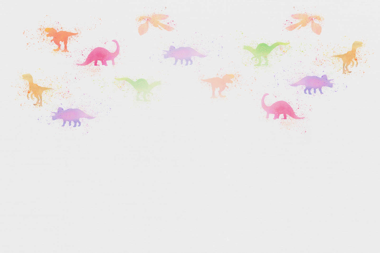             Leinwandbild Kinderzimmer mit kleinen Dinosauriern – 0,90 m x 0,60 m
        