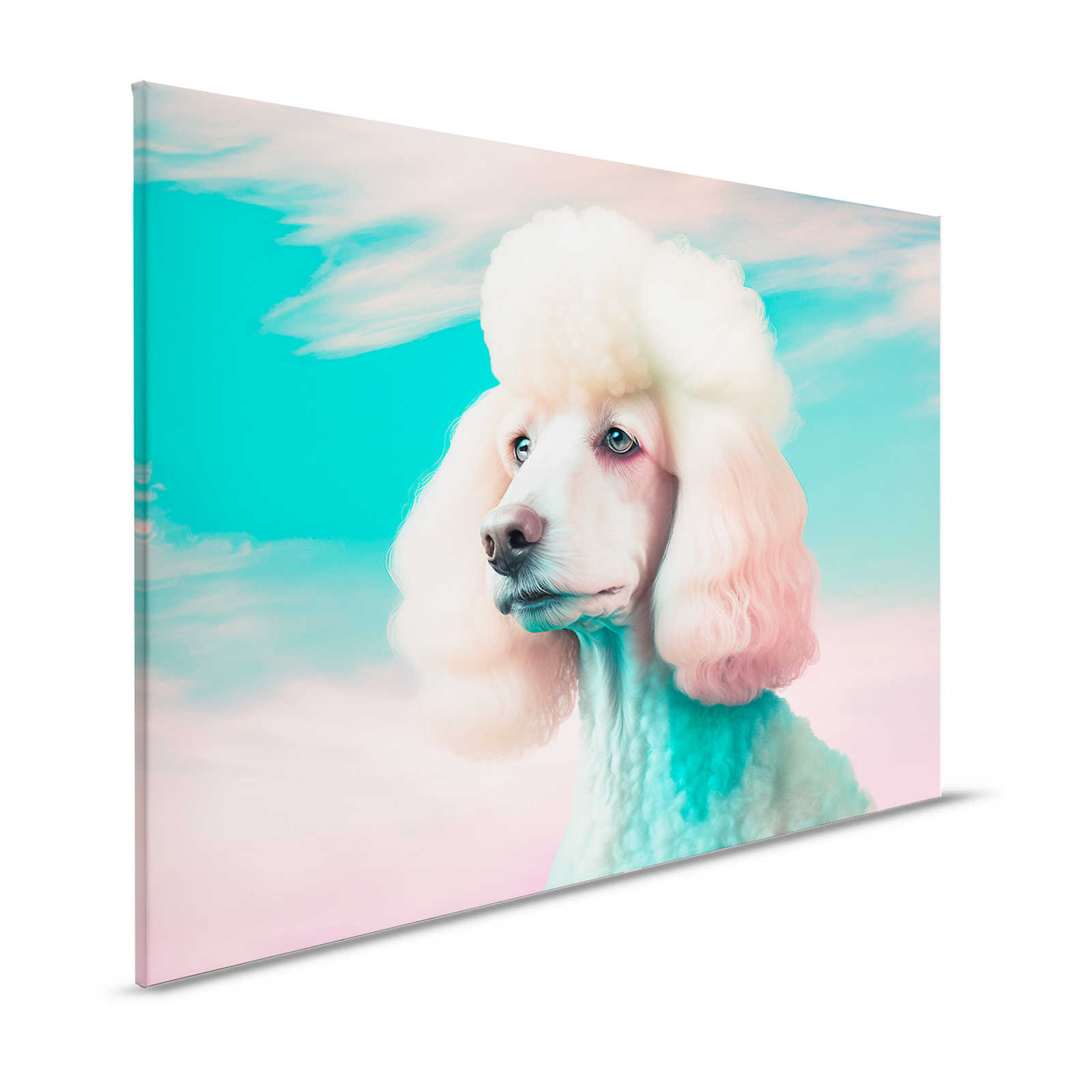 KI-Leinwandbild »rainbow dog« – 120 cm x 80 cm
