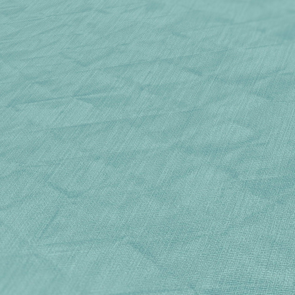             Vliestapete geometrisches Facettenmuster – Blau, Grün
        