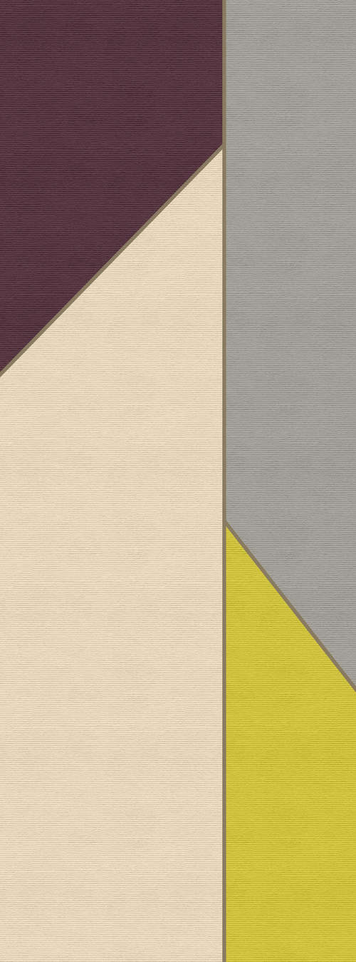             Geometry Panel 1 - Minimalistisches Fotopaneel mit Retro Muster-Gerippter Struktur – Beige, Gelb | Mattes Glattvlies
        