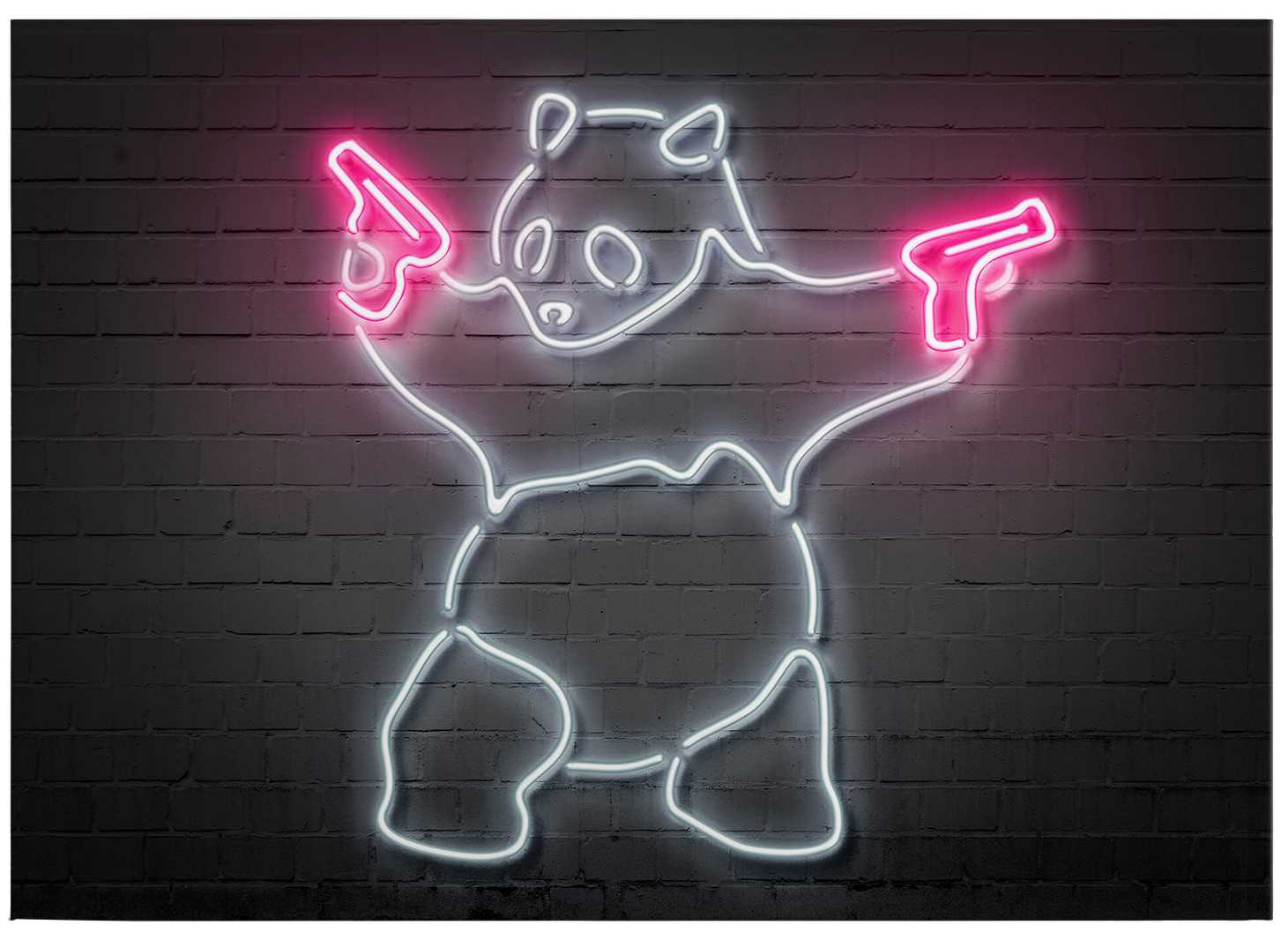             Leinwandbild Neonschild "Panda" von Mielu – 0,70 m x 0,50 m
        