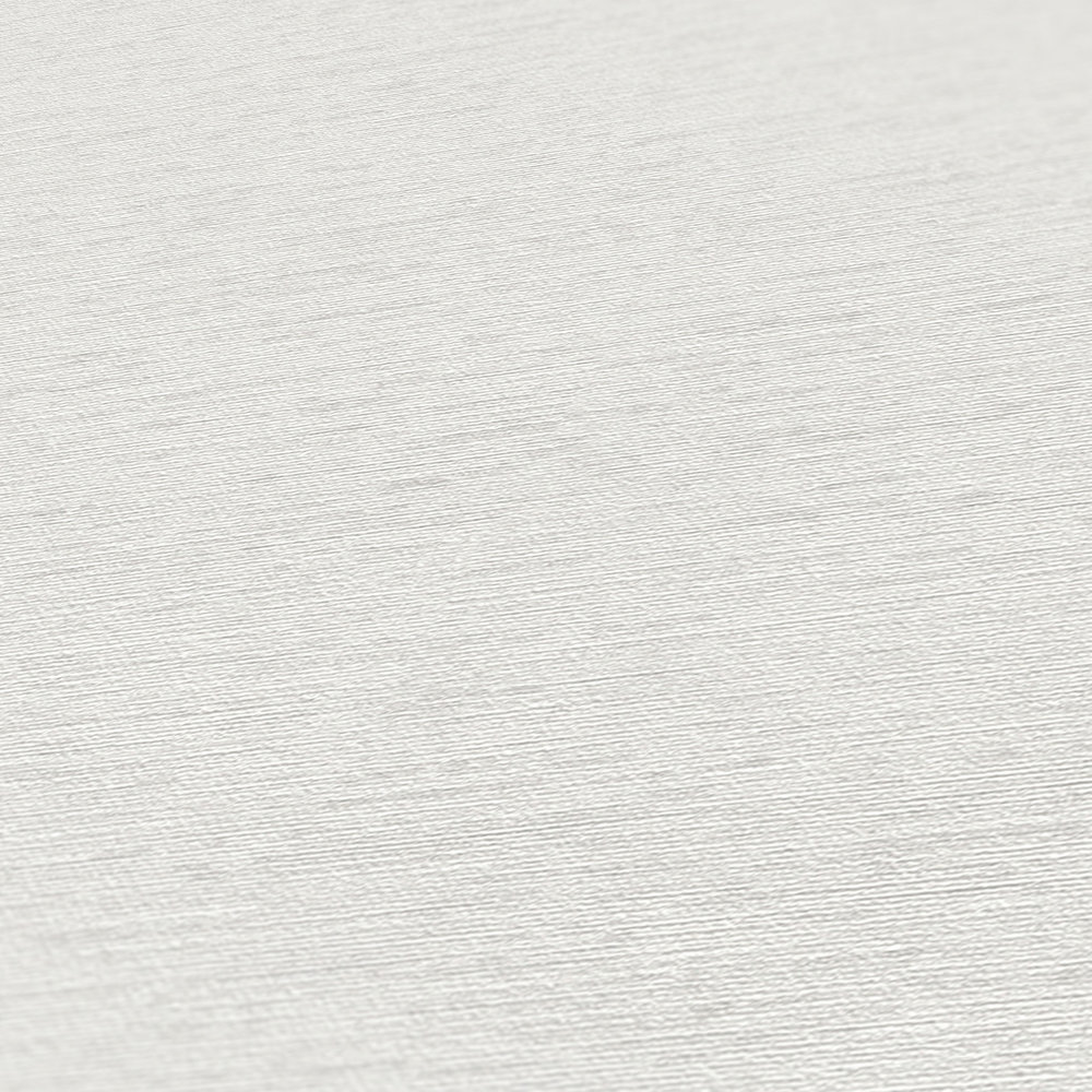             Vliestapete einfarbig mit Textilstruktur, matt – Weiß, Hellgrau
        