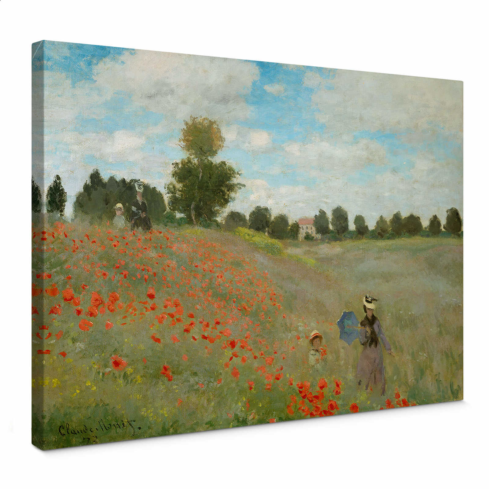 Monet Leinwandbild "Mohnfeld bei Argenteuil" – 0,70 m x 0,50 m
