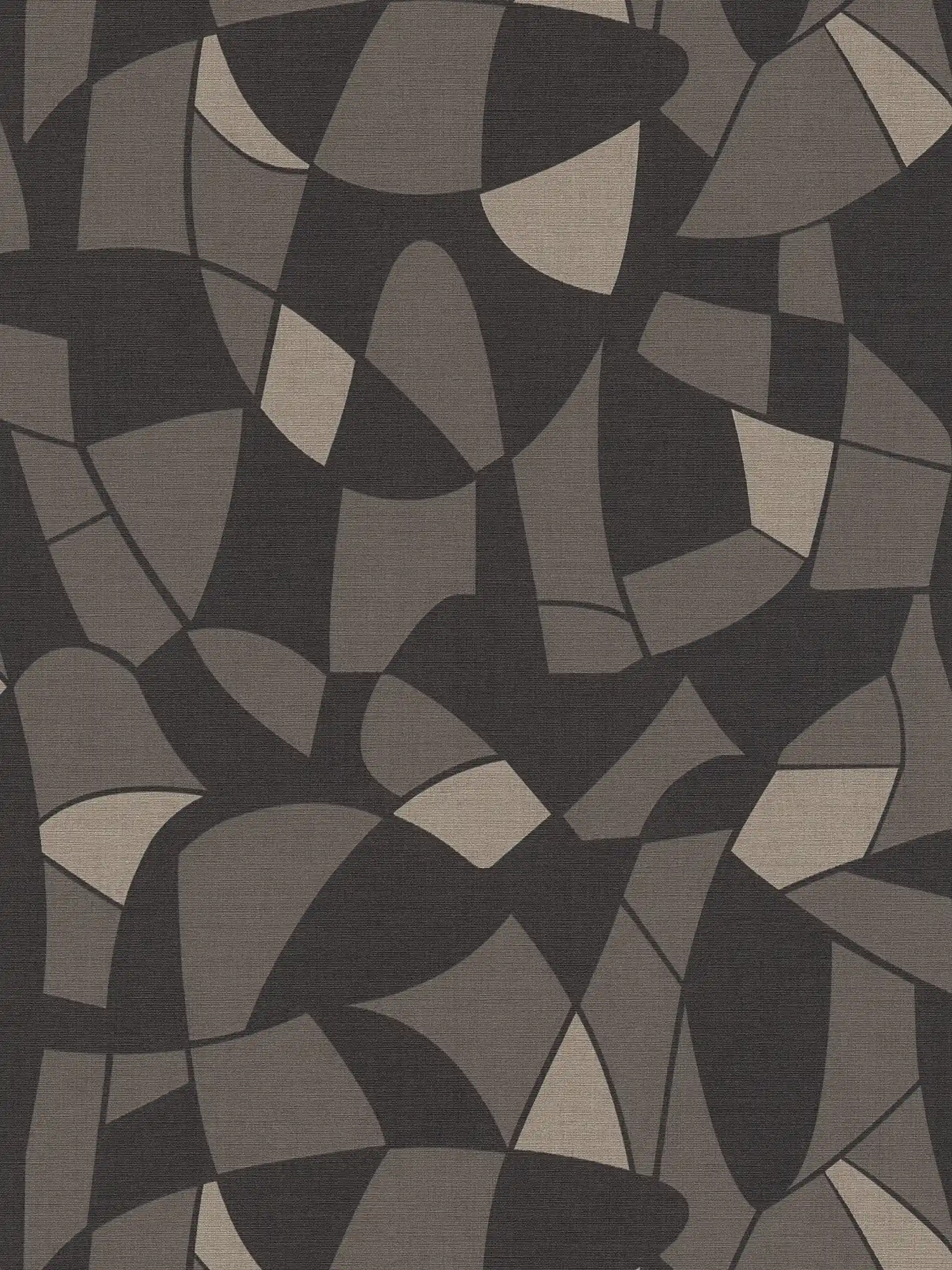 Vliestapete in geometrischen Stil – Schwarz
