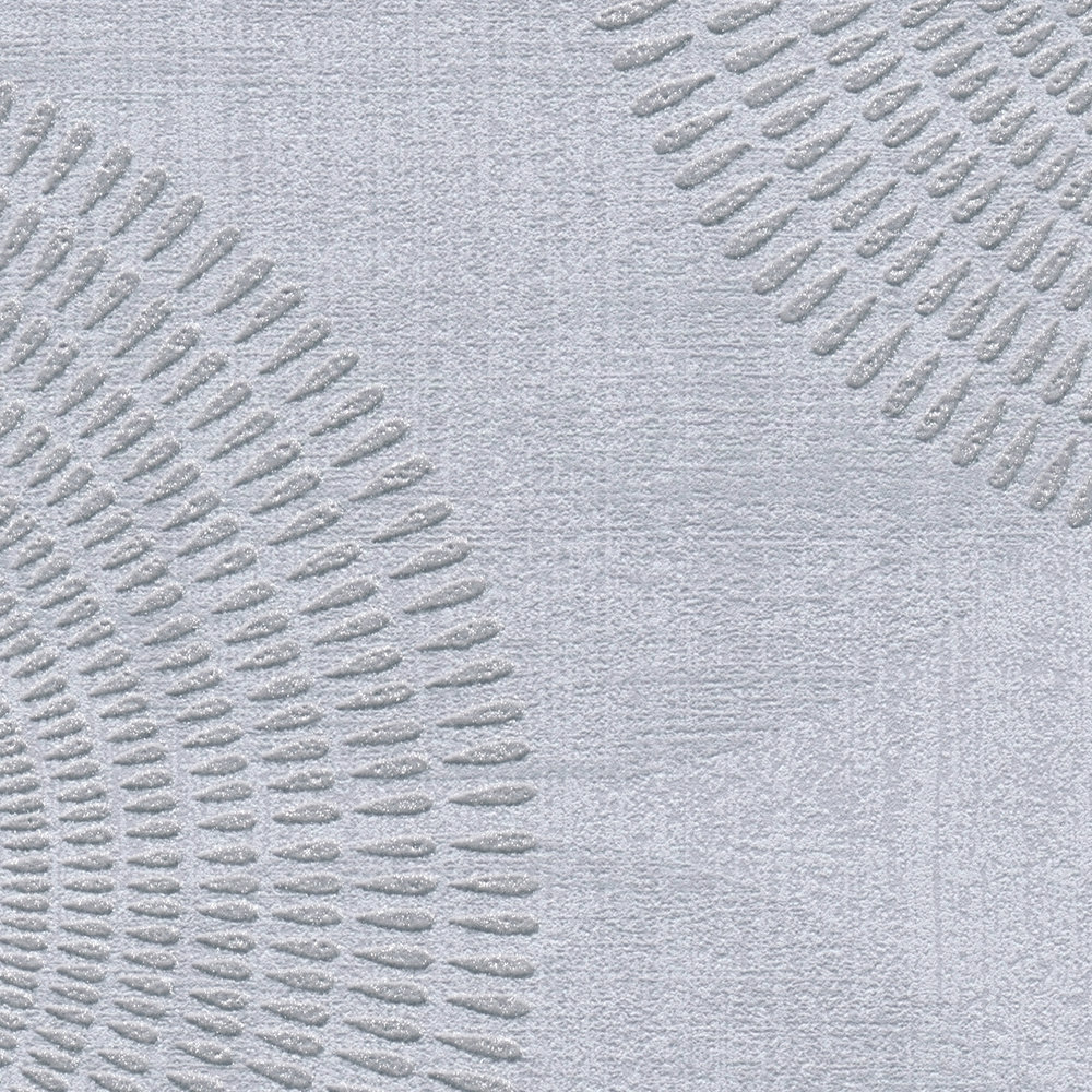             Moderne Vliestapete abstraktes Kreis-Muster – Grau
        