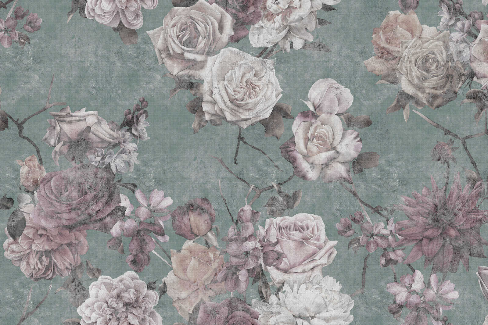             Sleeping Beauty 2 - Leinwandbild Rosenblüten im Vintage Stil – 0,90 m x 0,60 m
        