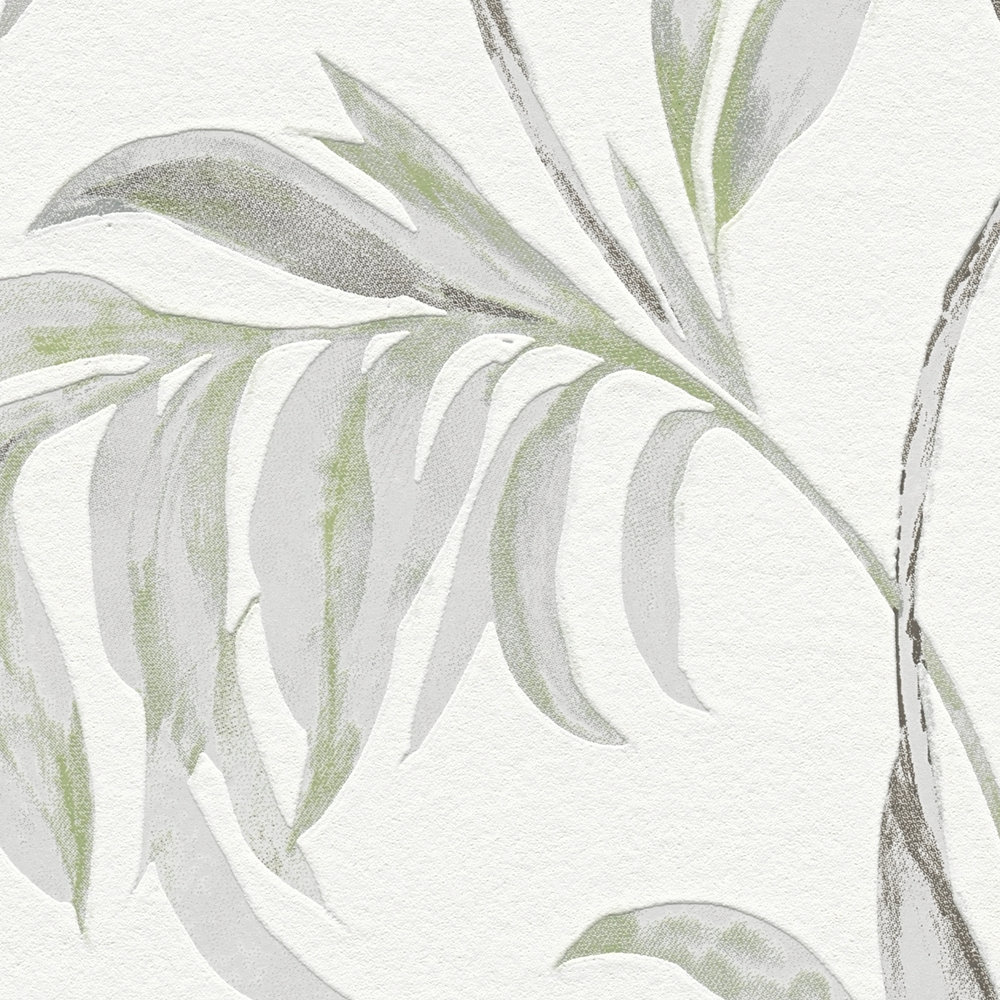             Natürliche Tapete mit Blätter Ranken – Beige, Braun
        
