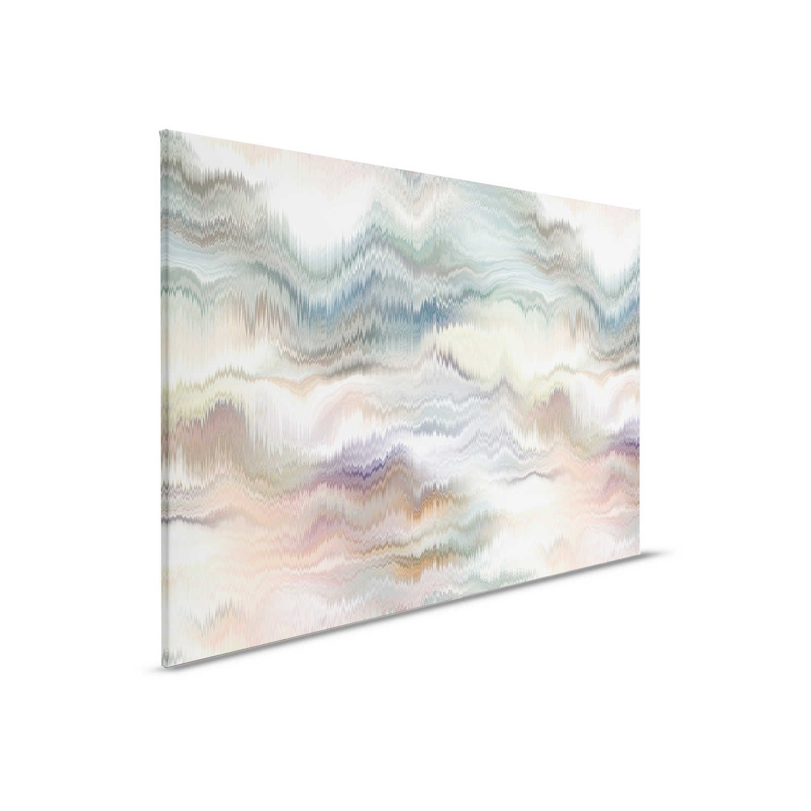         Pastel Palace 2 - Bunte Leinwandbild Pastell Farben & abstraktes Muster – 0,90 m x 0,60 m
    