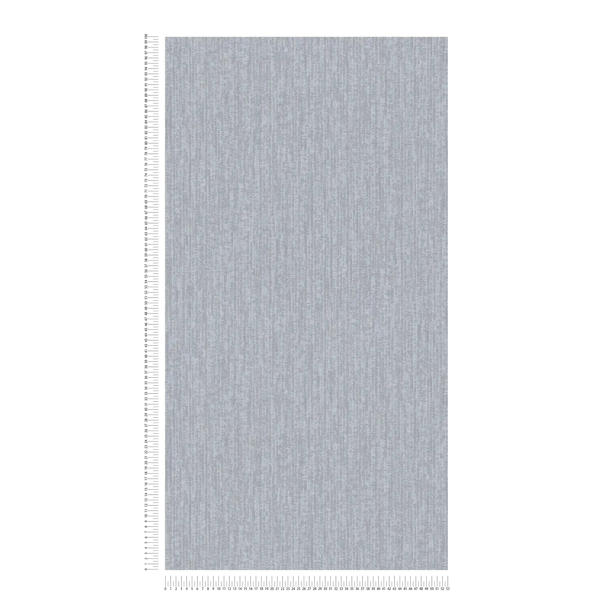            Blau melierte Tapete mit metallic Gewebeoptik – Blau, Grau
        